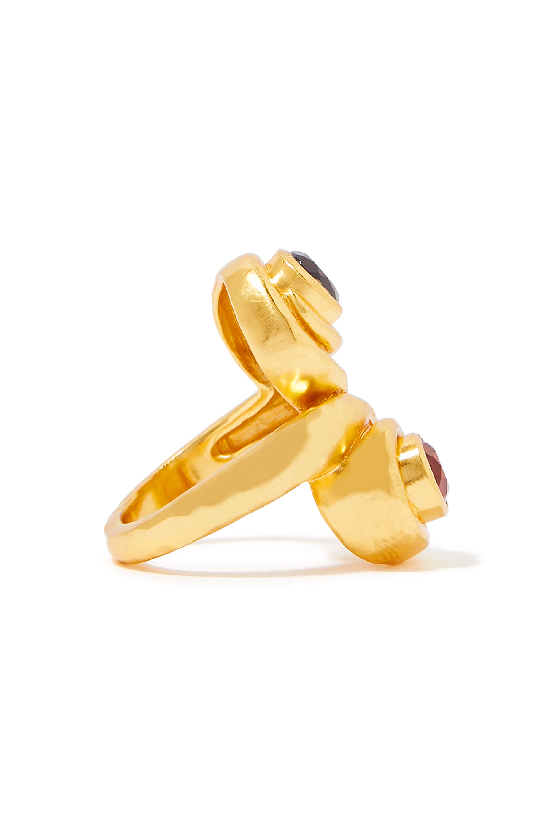 Leela Ring, 24k Yellow Gold-Plated Brass & Citrine Quartz