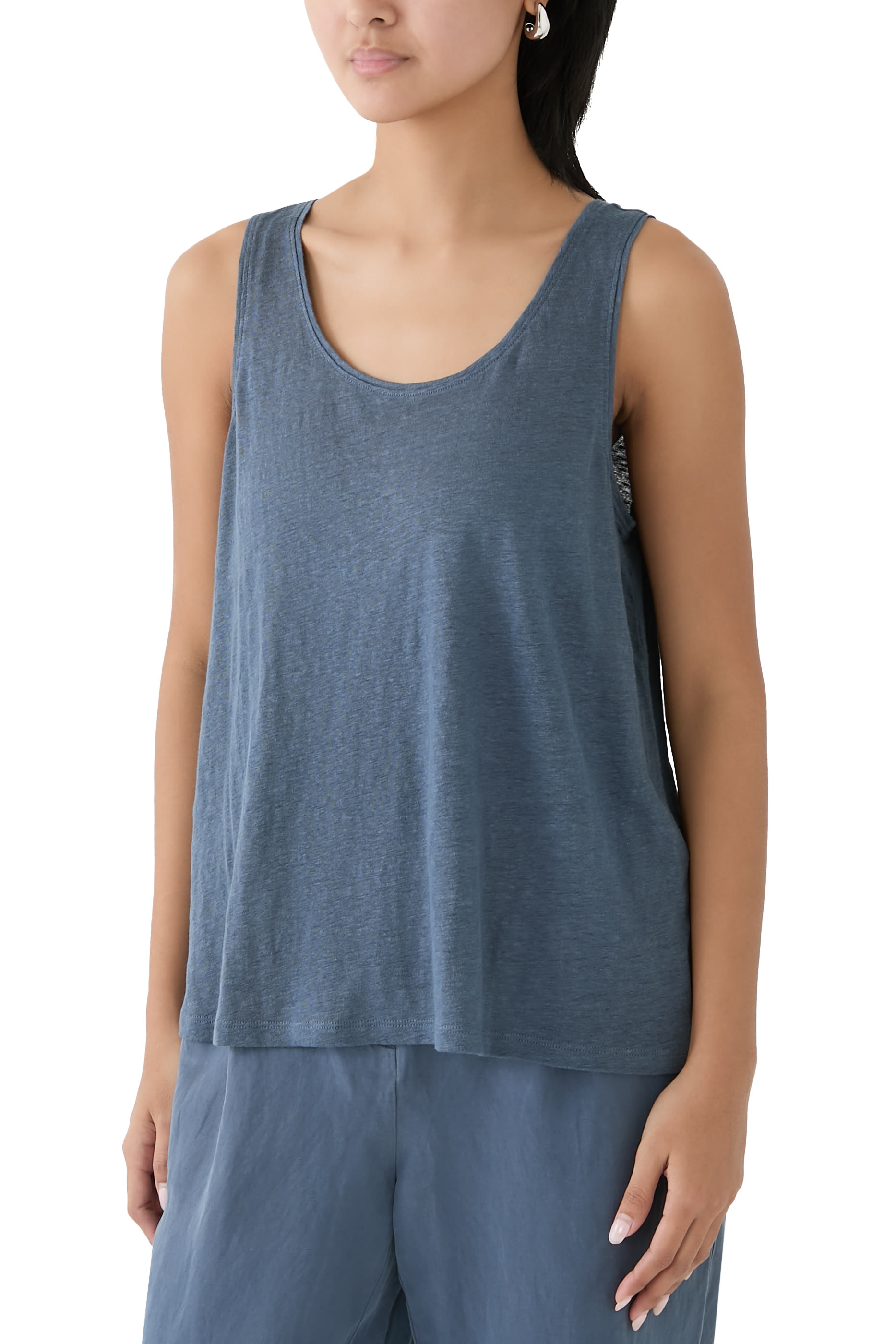 Organic Linen Jersey Scoop Neck Tank