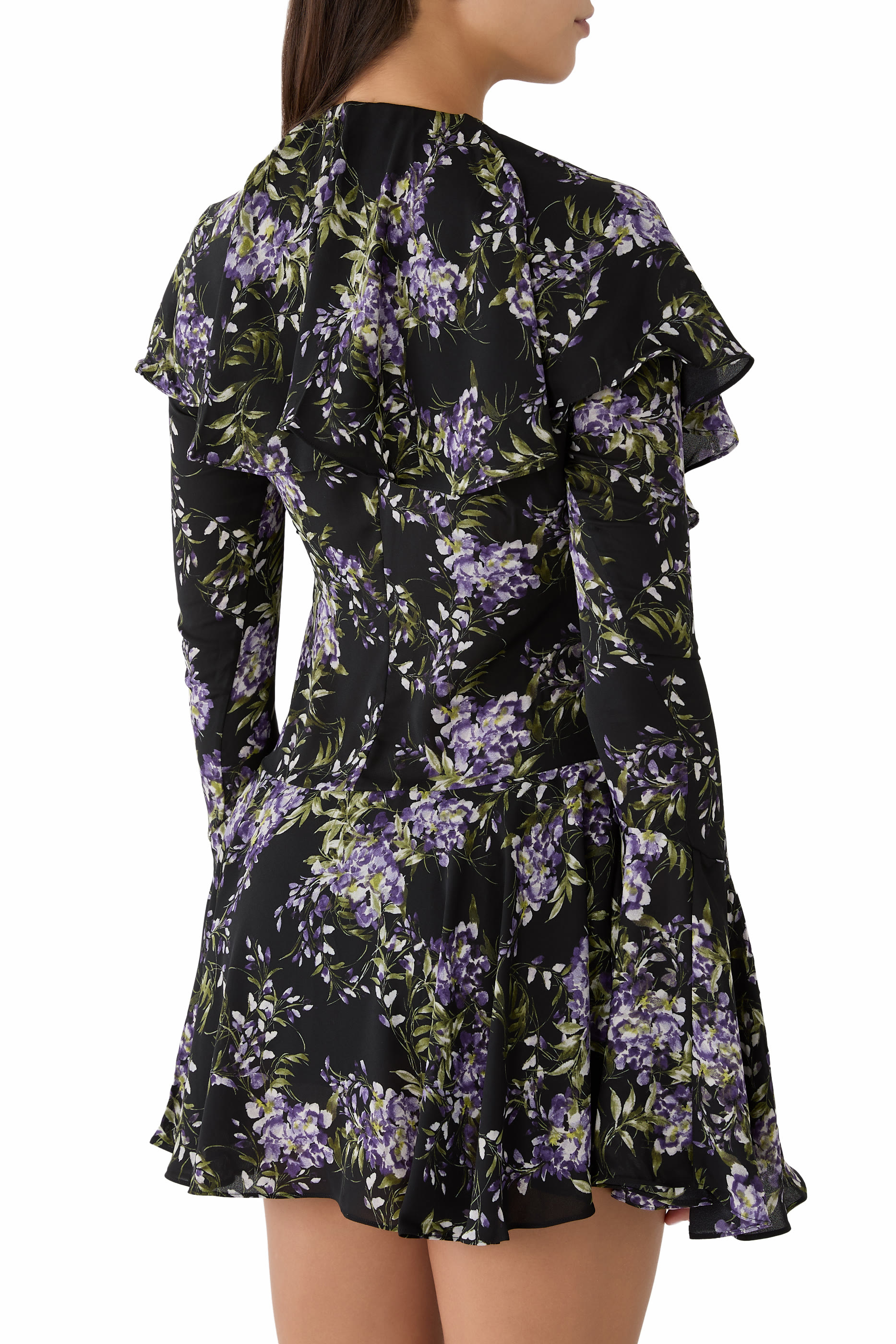 Ruffled Floral-Print Dress