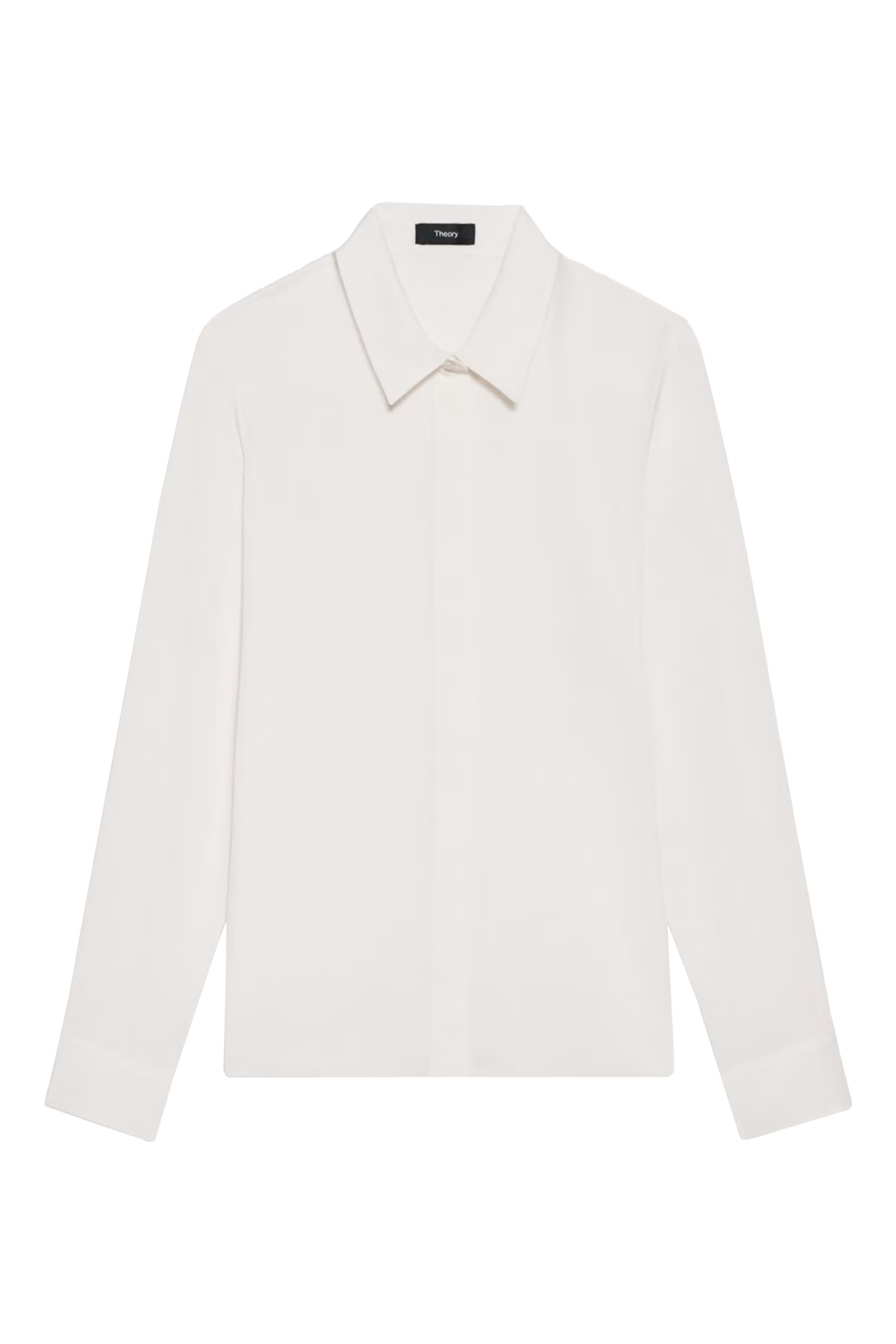 Fitted Shirt in Silk Georgette