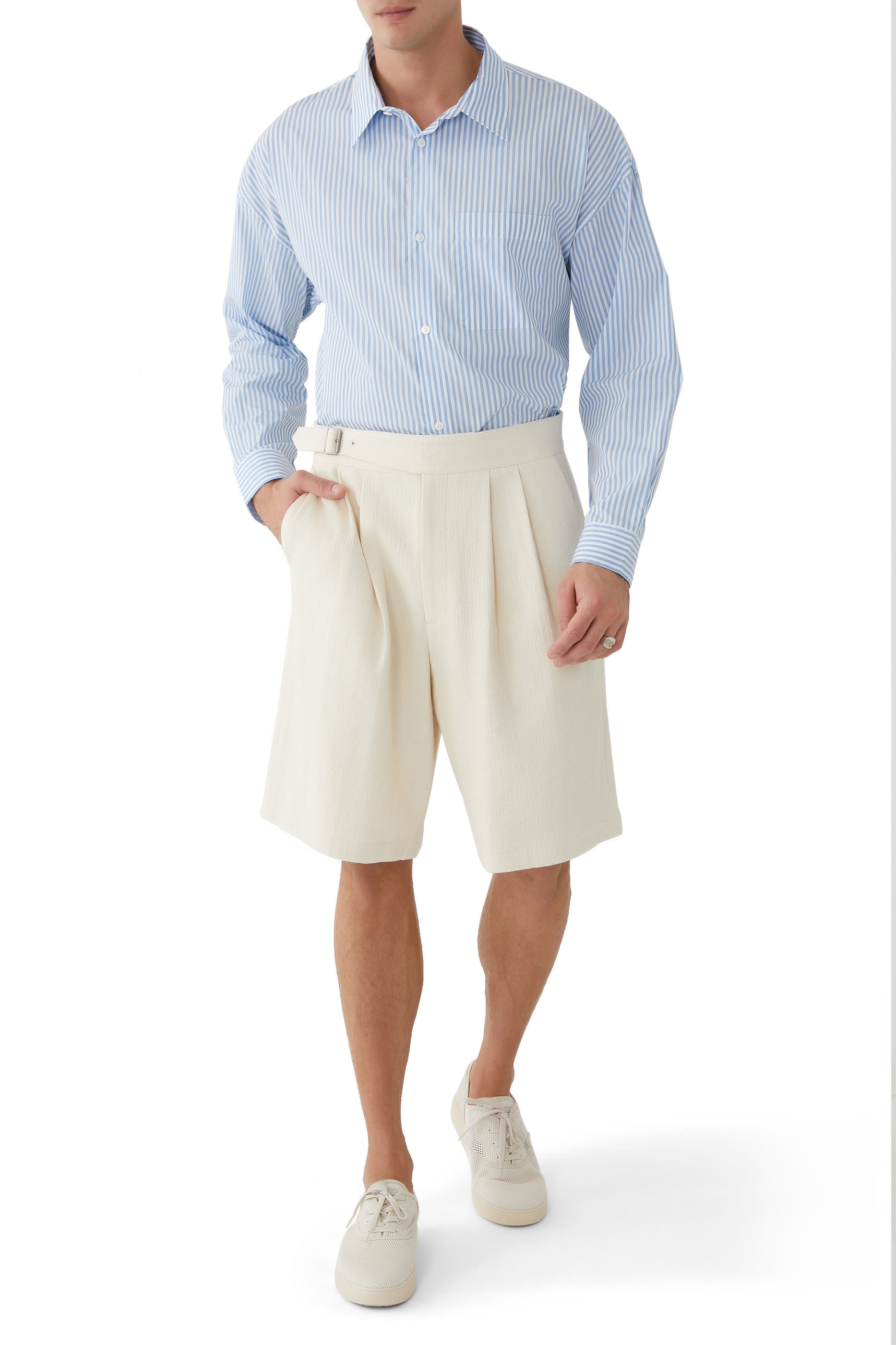 Striped Relaxed Cotton Shirt