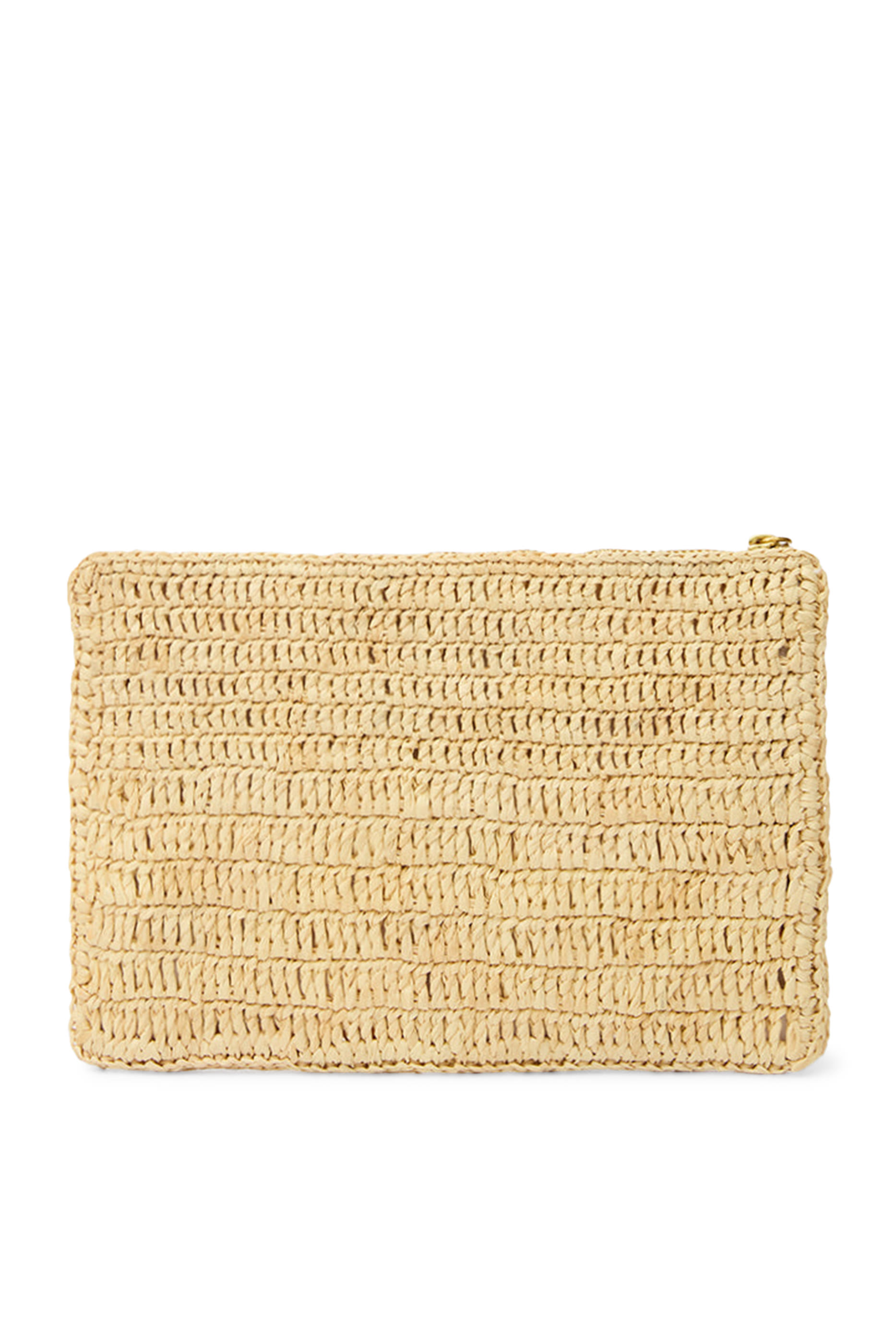 Praia Raffia Clutch Bag