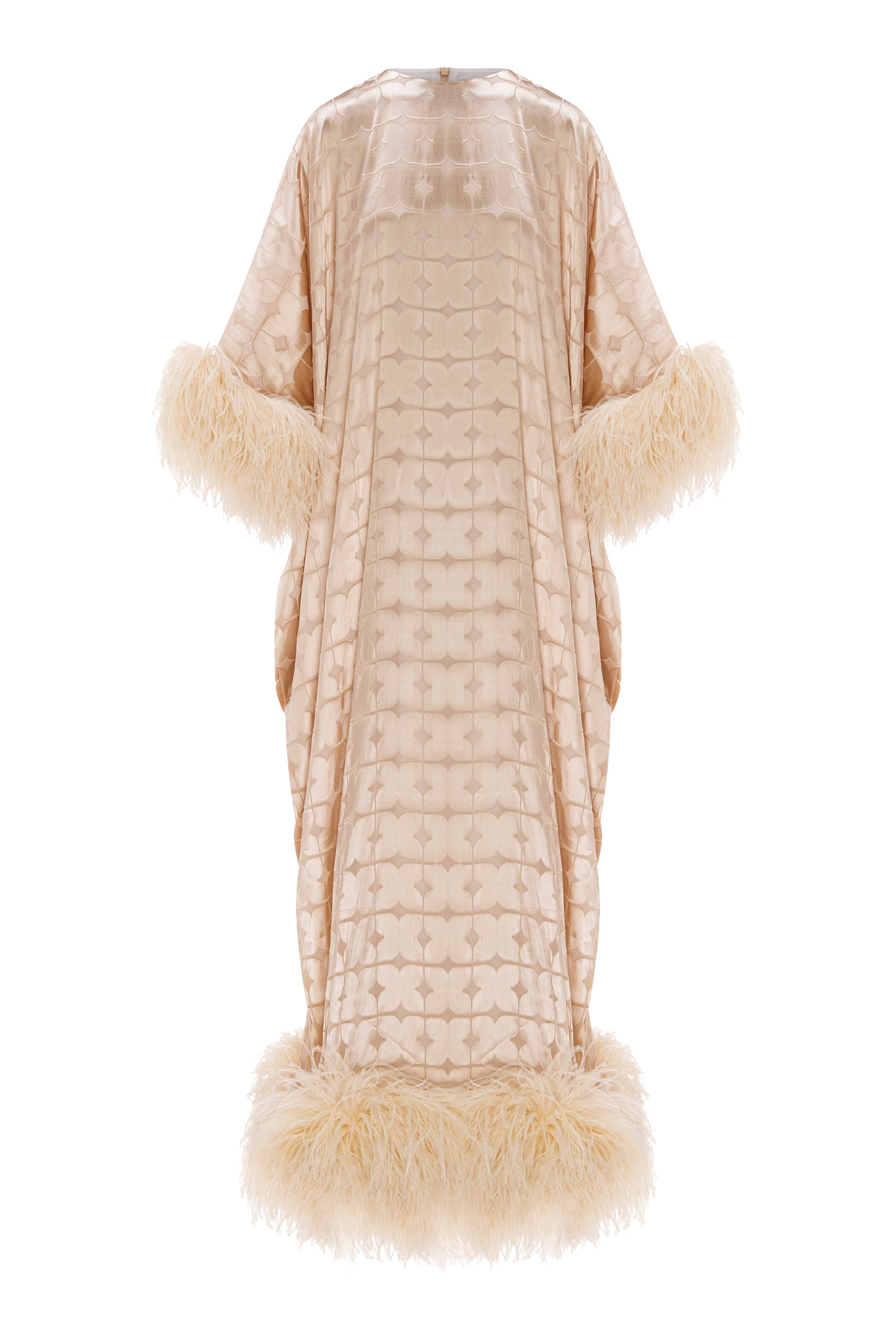 Feather Trim Kaftan