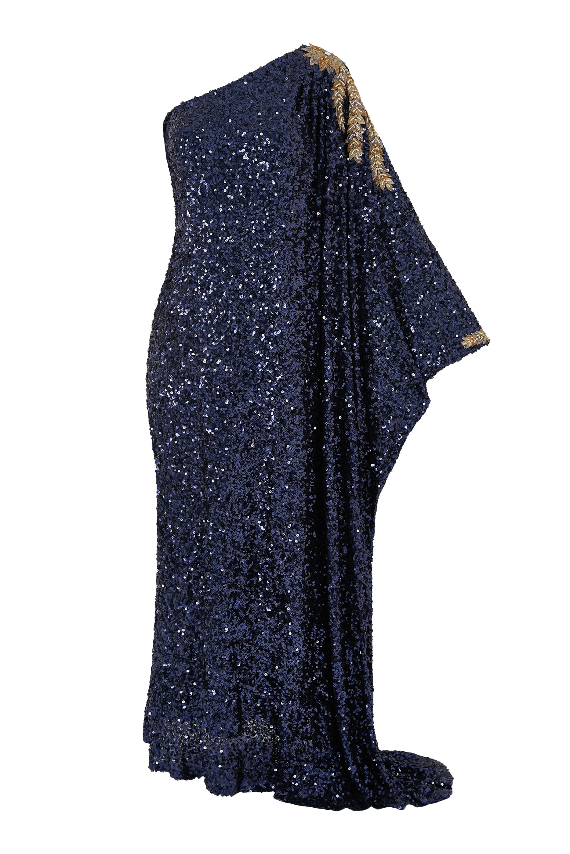 Majestic One-Shoulder Sequin Kaftan