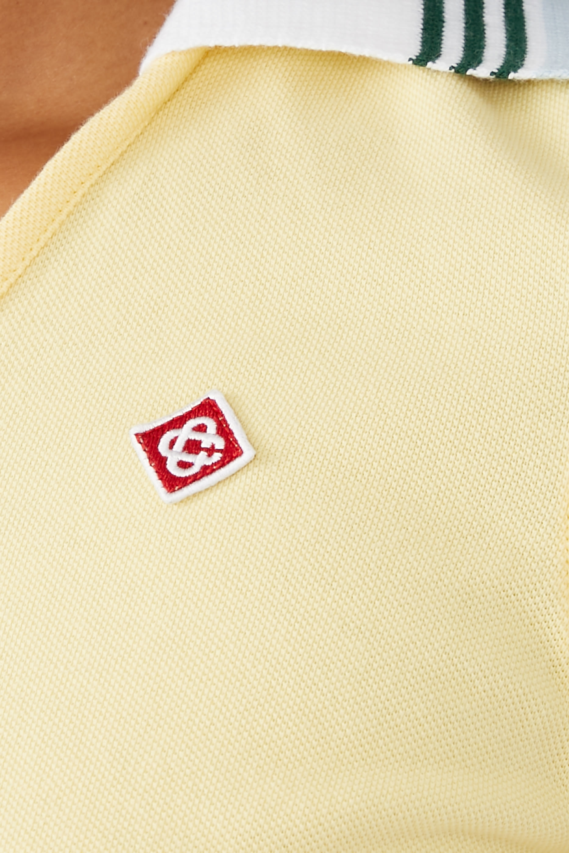 Cropped Pique Polo Shirt