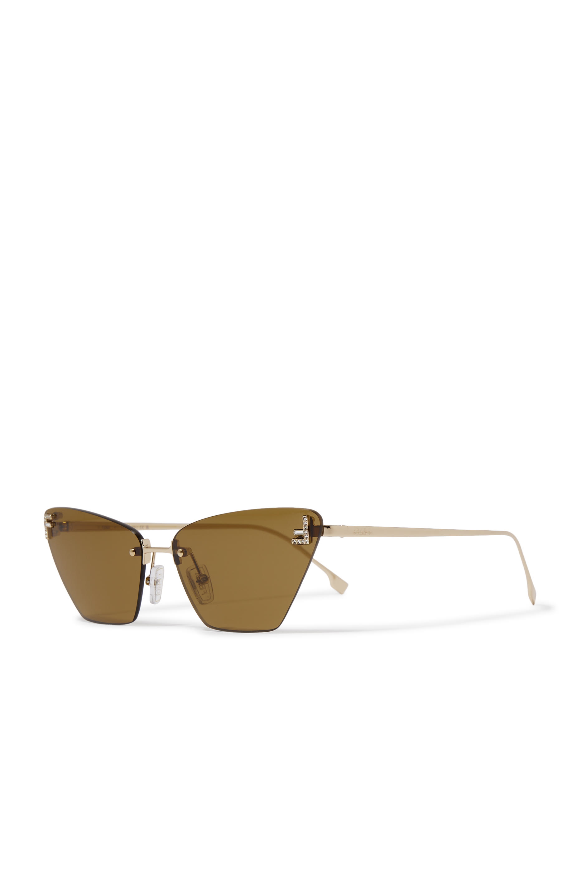 Fendi First Crystal Rose Cat Eye Sunglasses