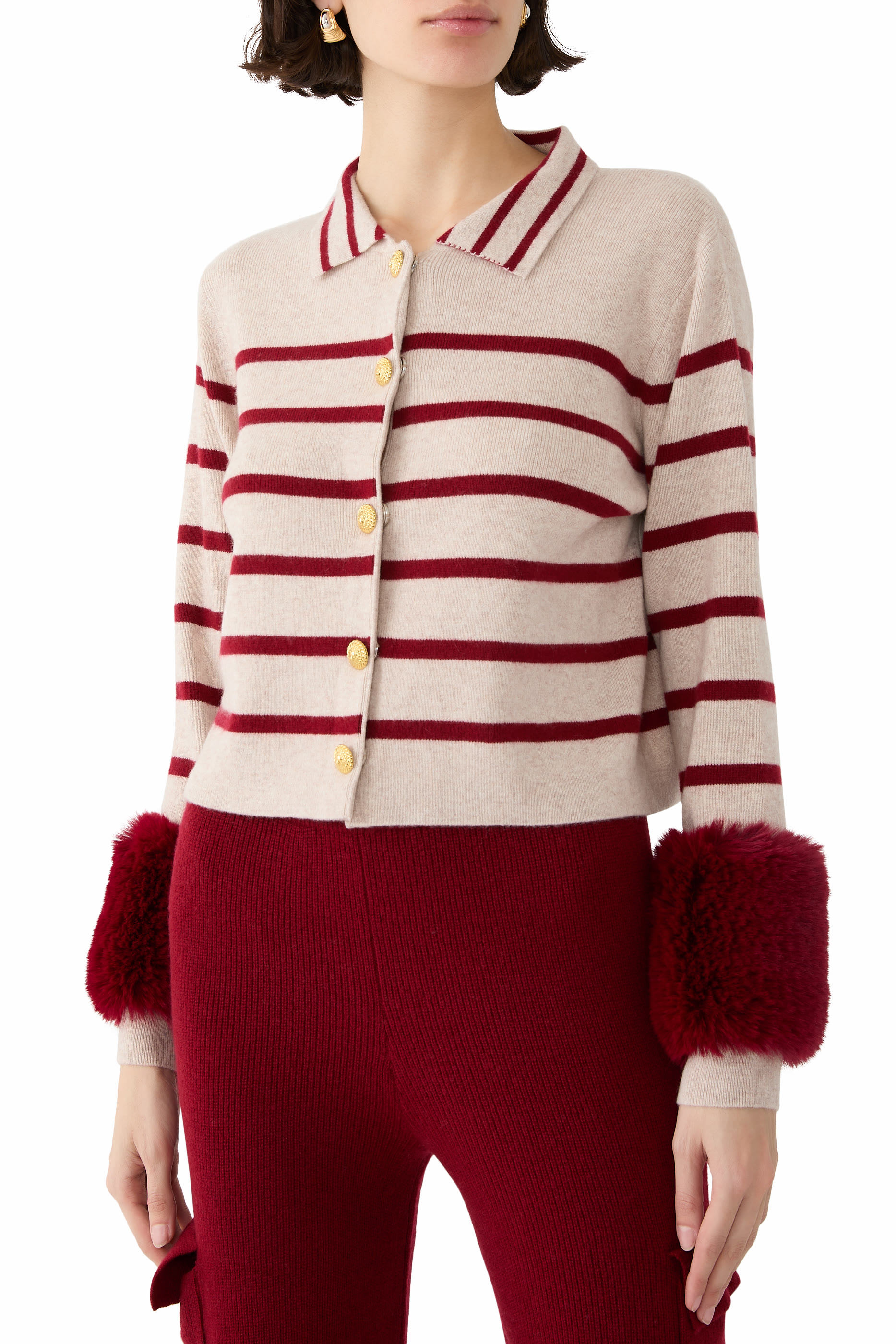 Striped Button Detail Shirt