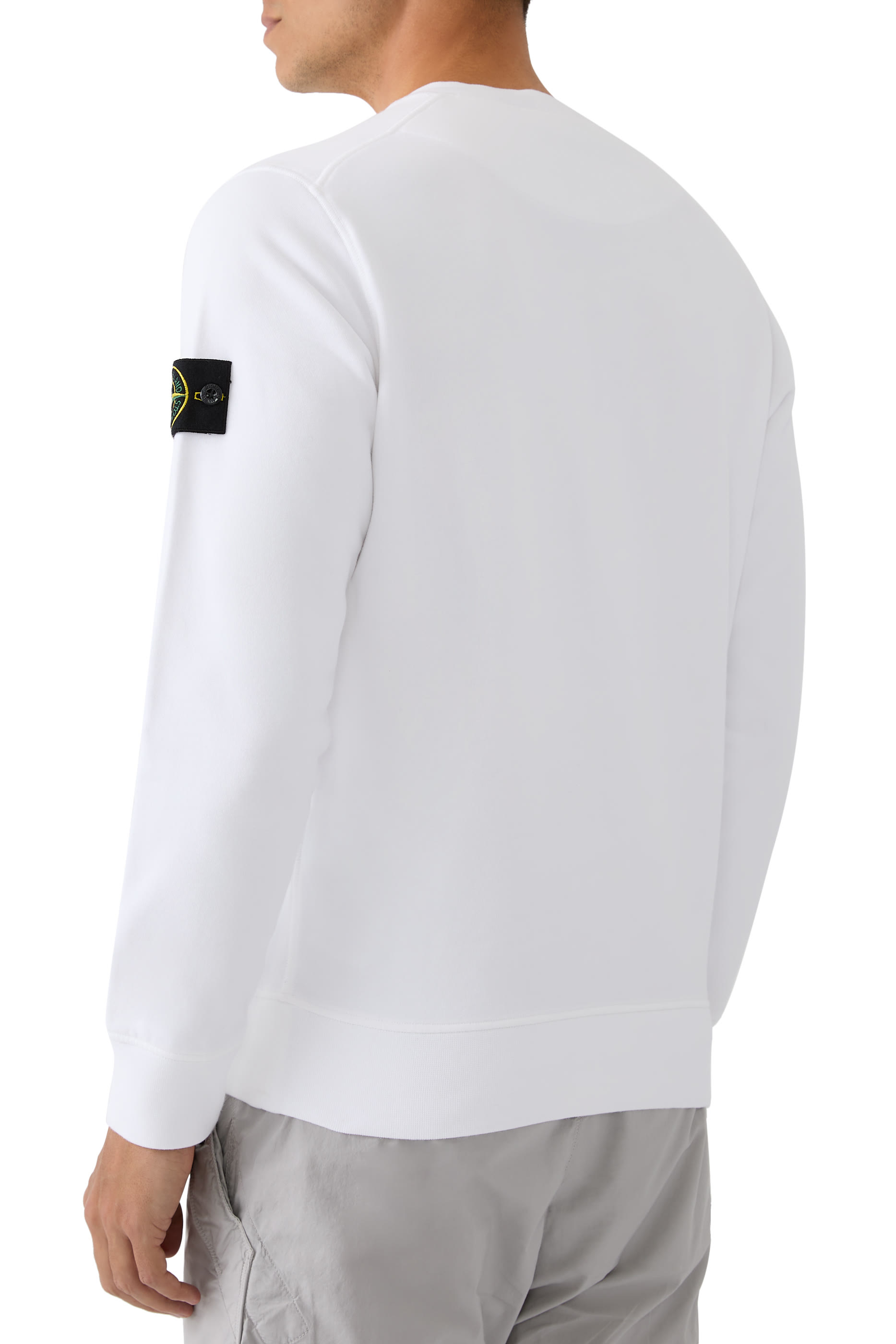 Logo Patch Organic Cotton Fleece Sweatshirt