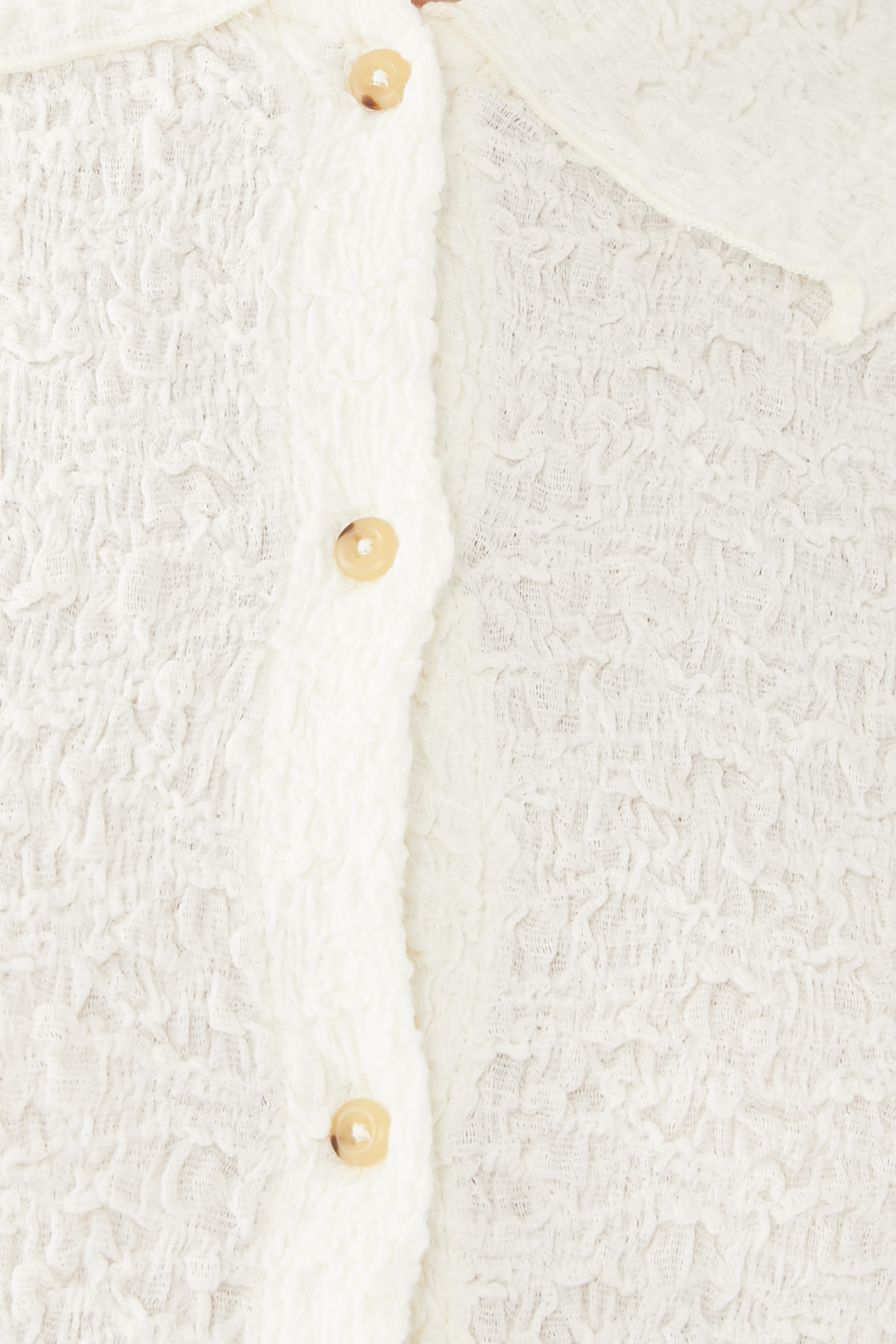 Smocked Long-Sleeve Button-Front Shirt