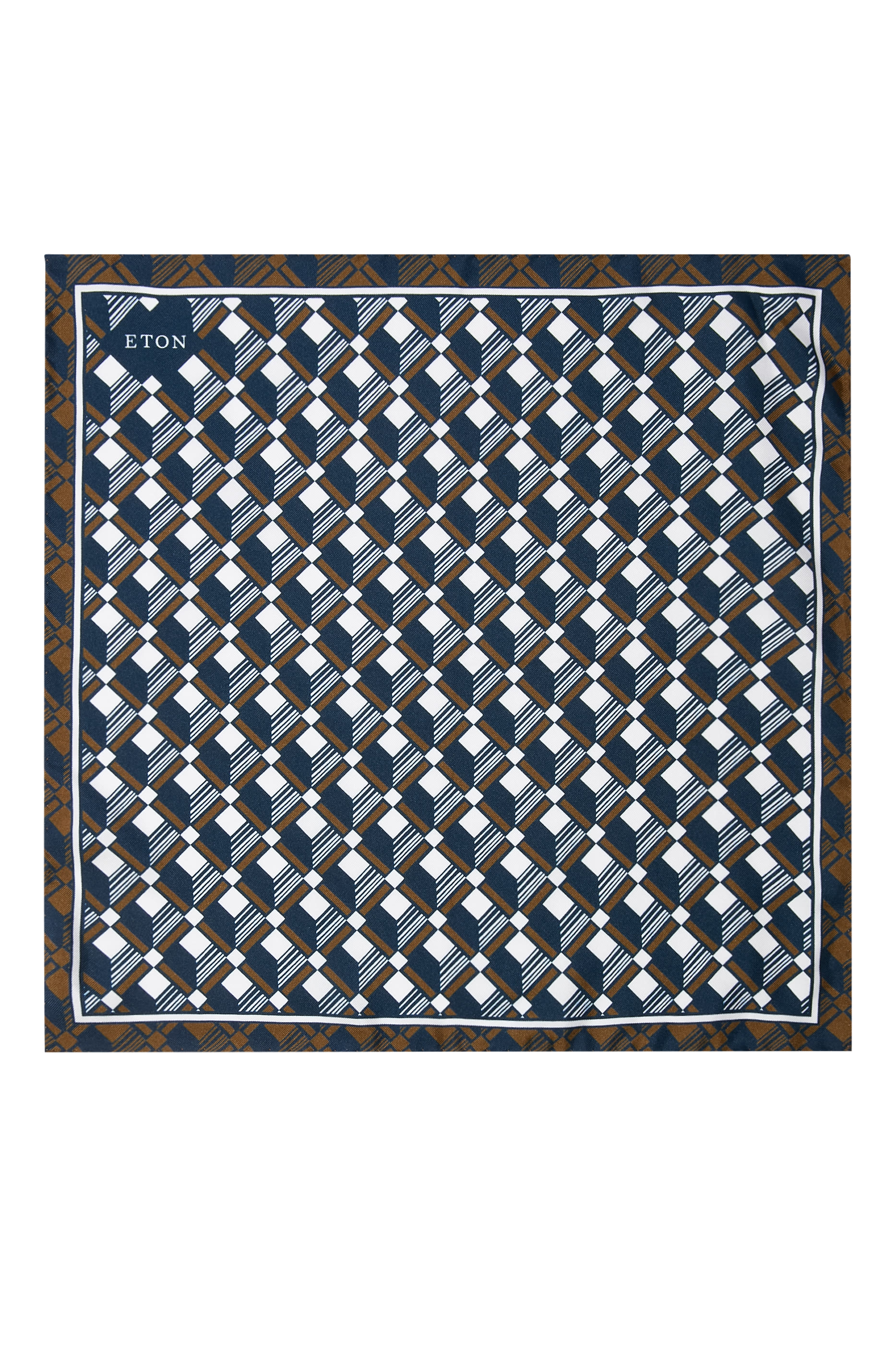 Geometric Silk Twill Pocket Square 