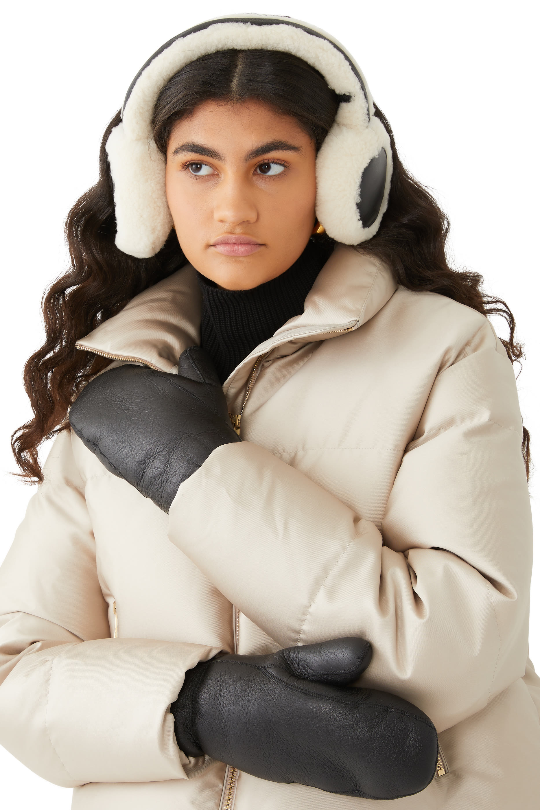 Rex Rabbit & Lamb Leather Earmuffs