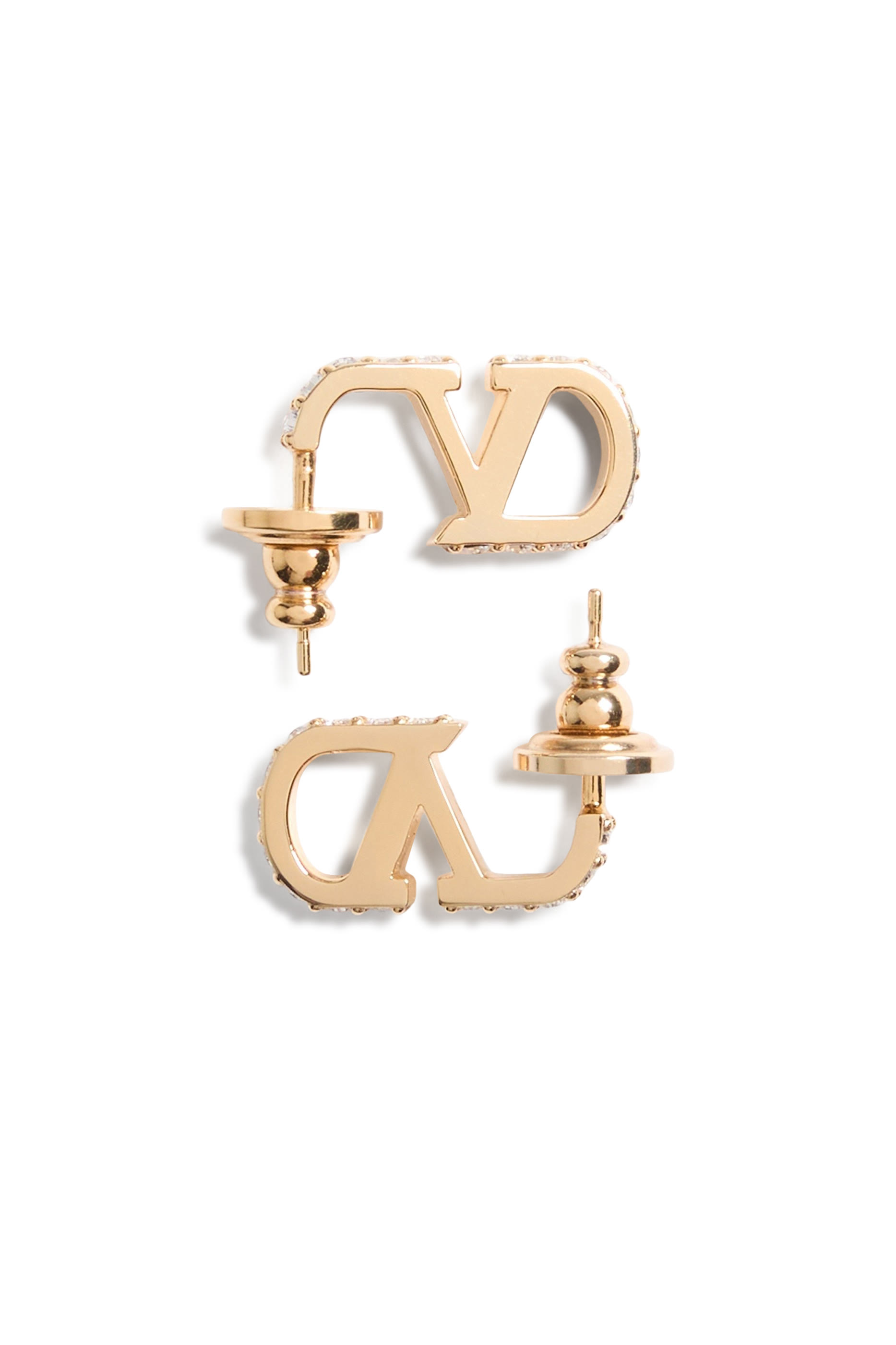 VLogo Signature Metal & Swarovski Crystal Earrings