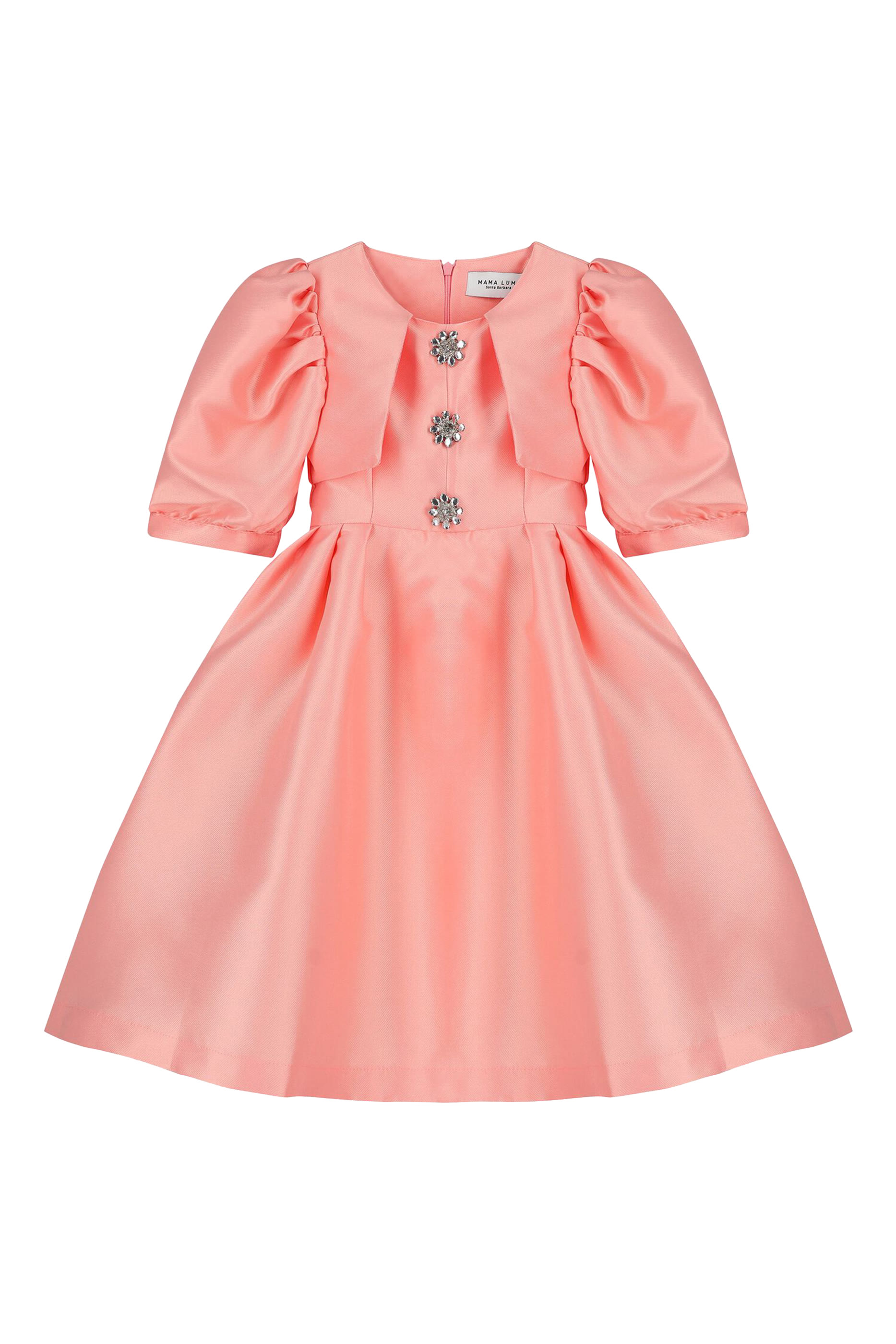 Kids Sparkling Brooch Dress