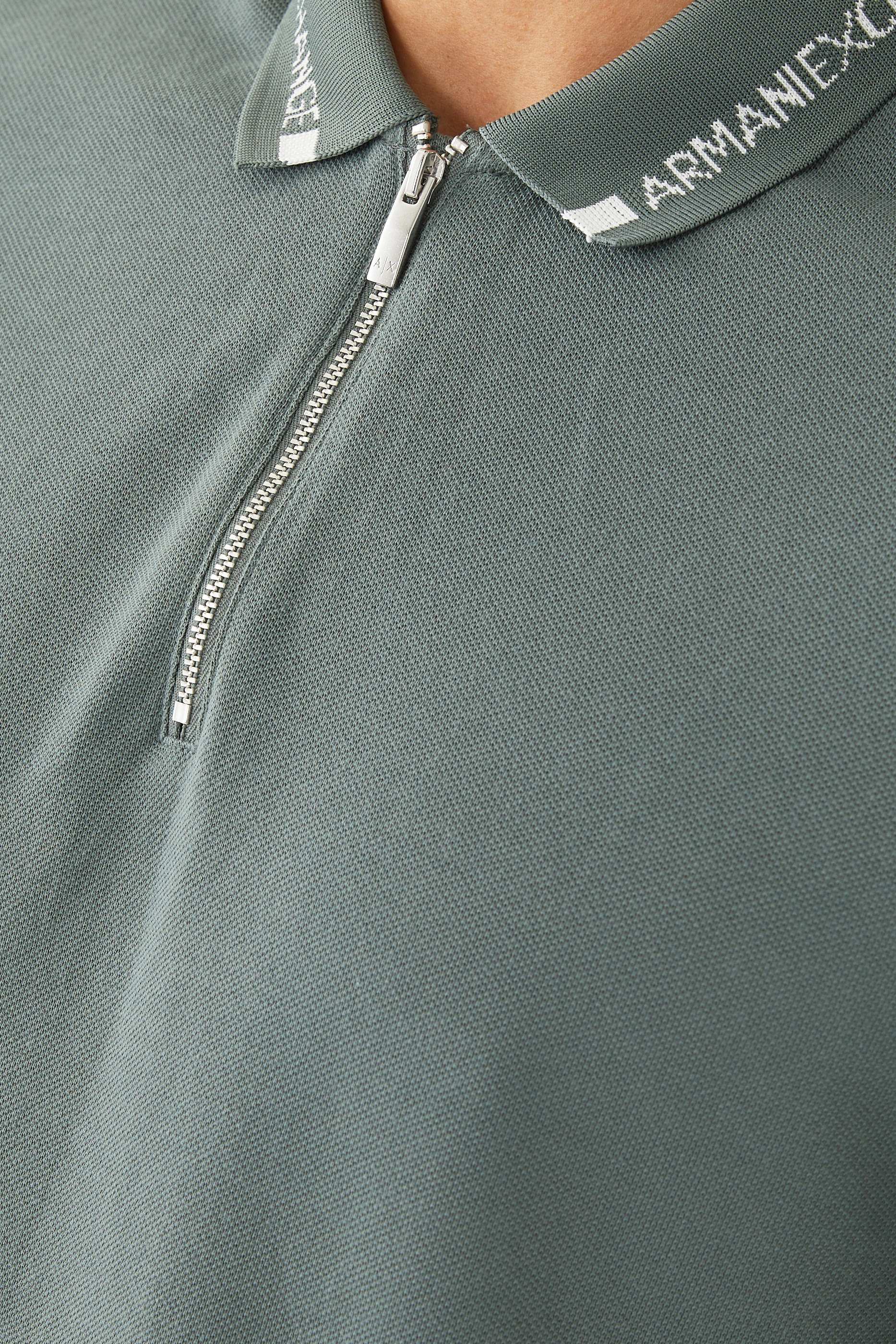 Half-Zip Cotton Piqu&eacute; Polo Shirt