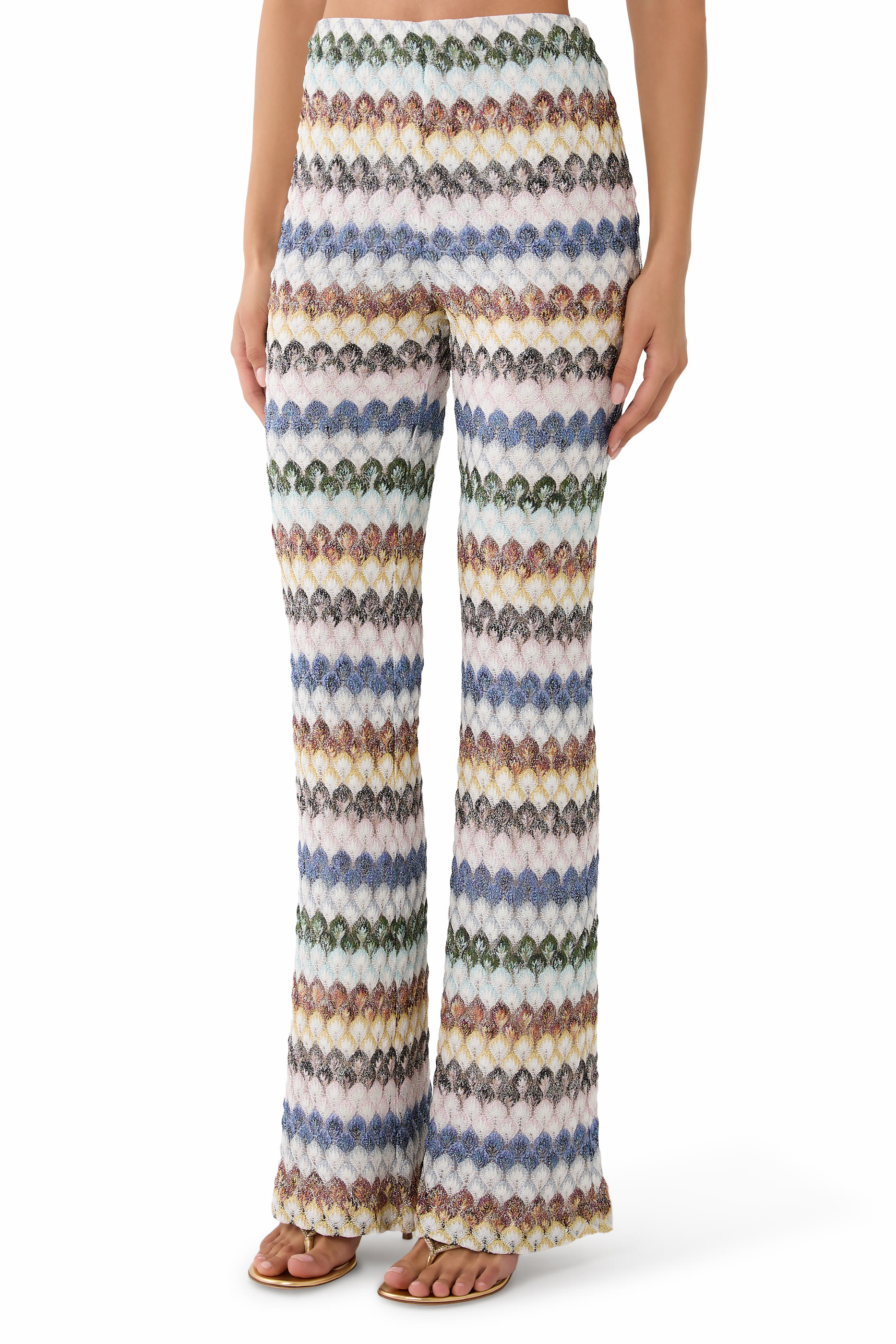 Chevron Rachel Flared Pants