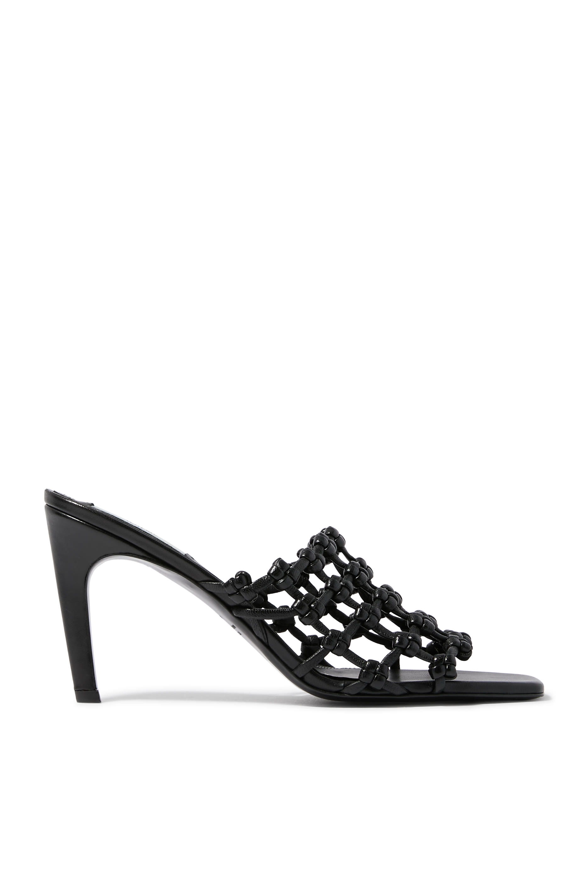 Braided-Leather 85 Bandeau Mules 