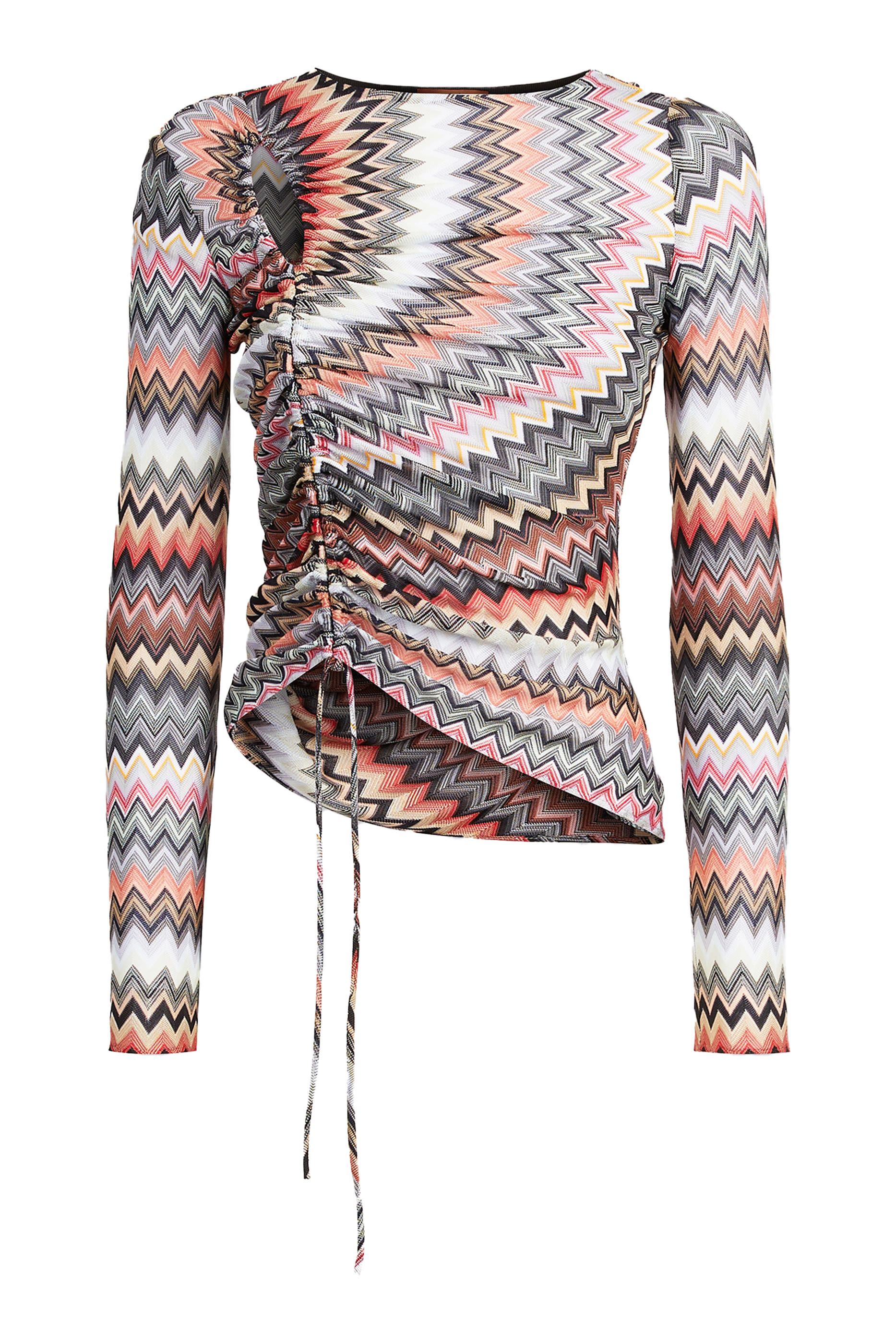 Zig Zag Cut Out Raschel Top