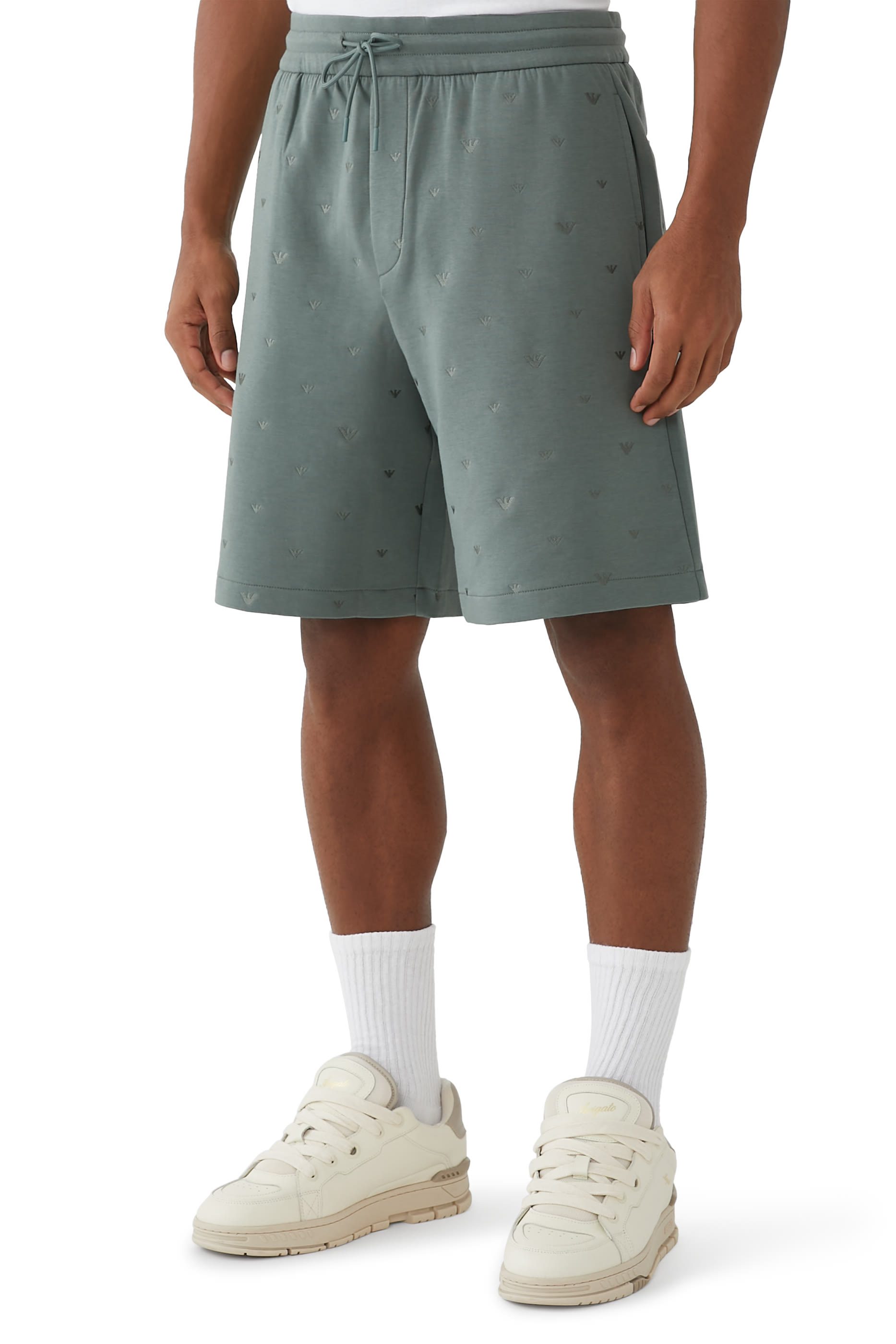 All-Over Eagle Logo Jersey Shorts