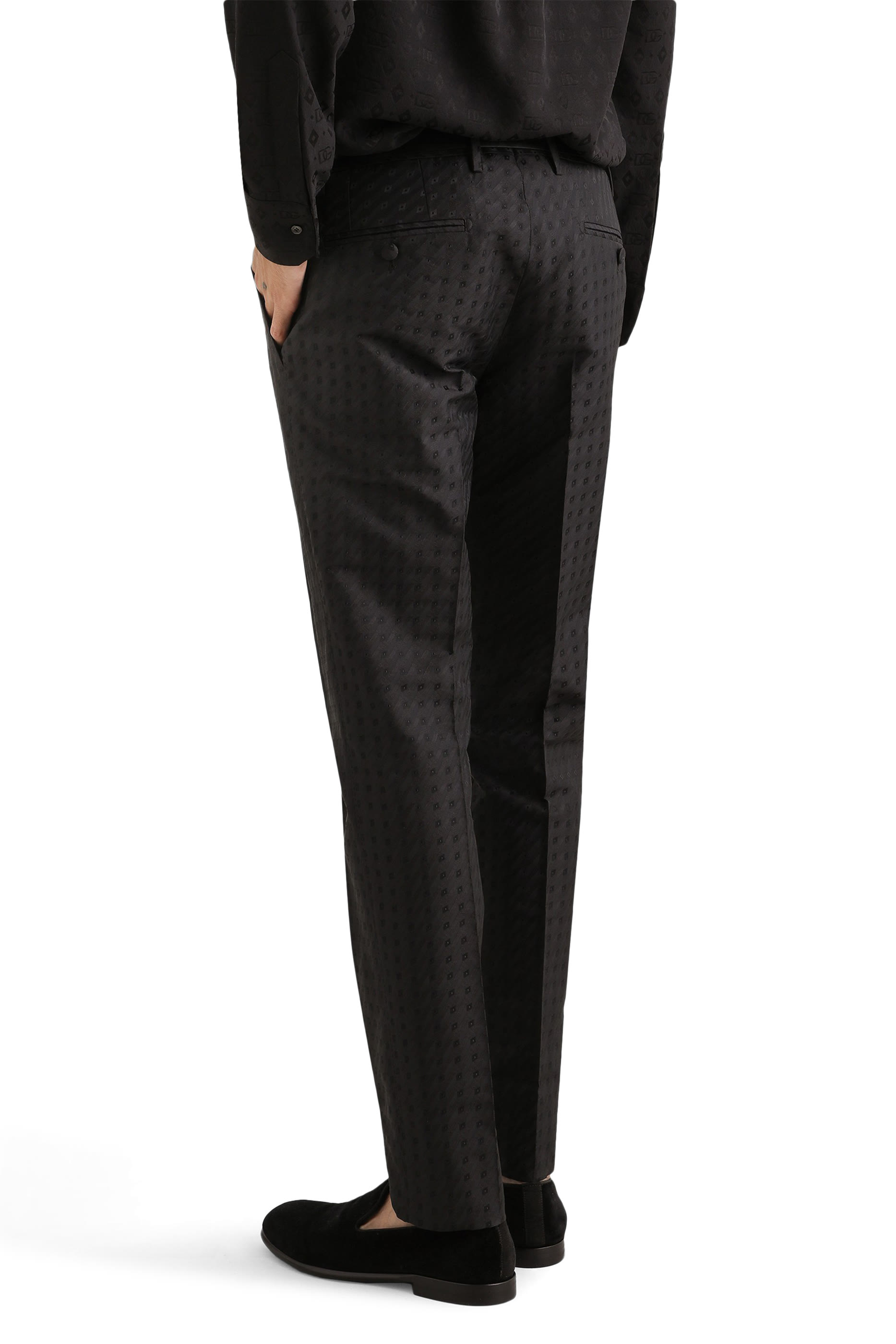 Micro Pattern Jacquard Trousers