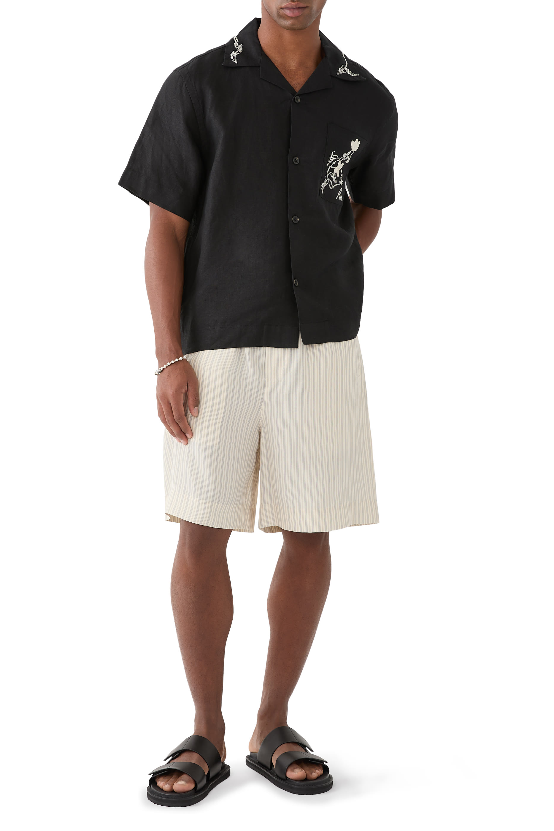 Hand Embroidered Short Sleeve Shirt