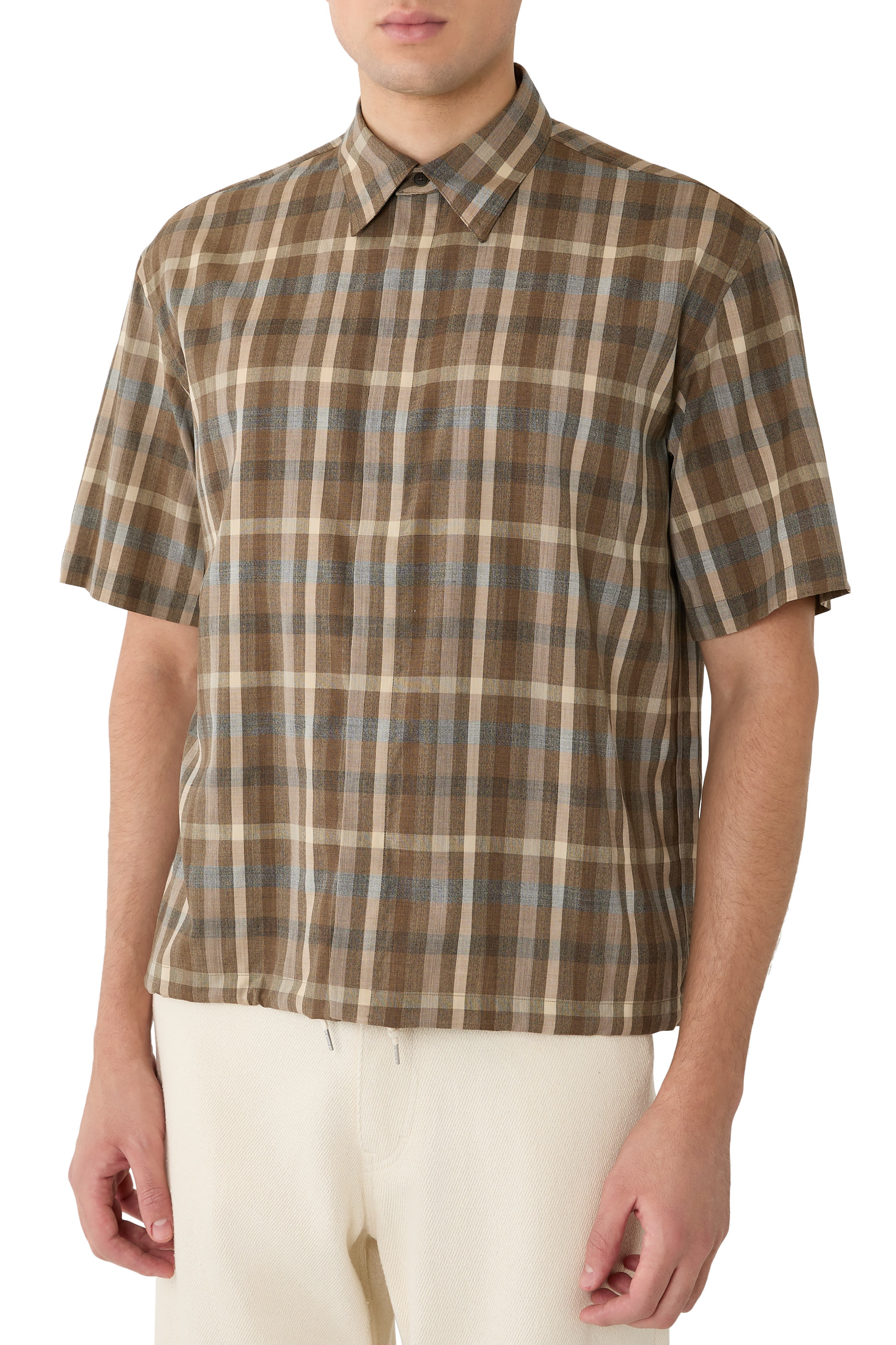 Super Fine Tropical Wool Check Shirt