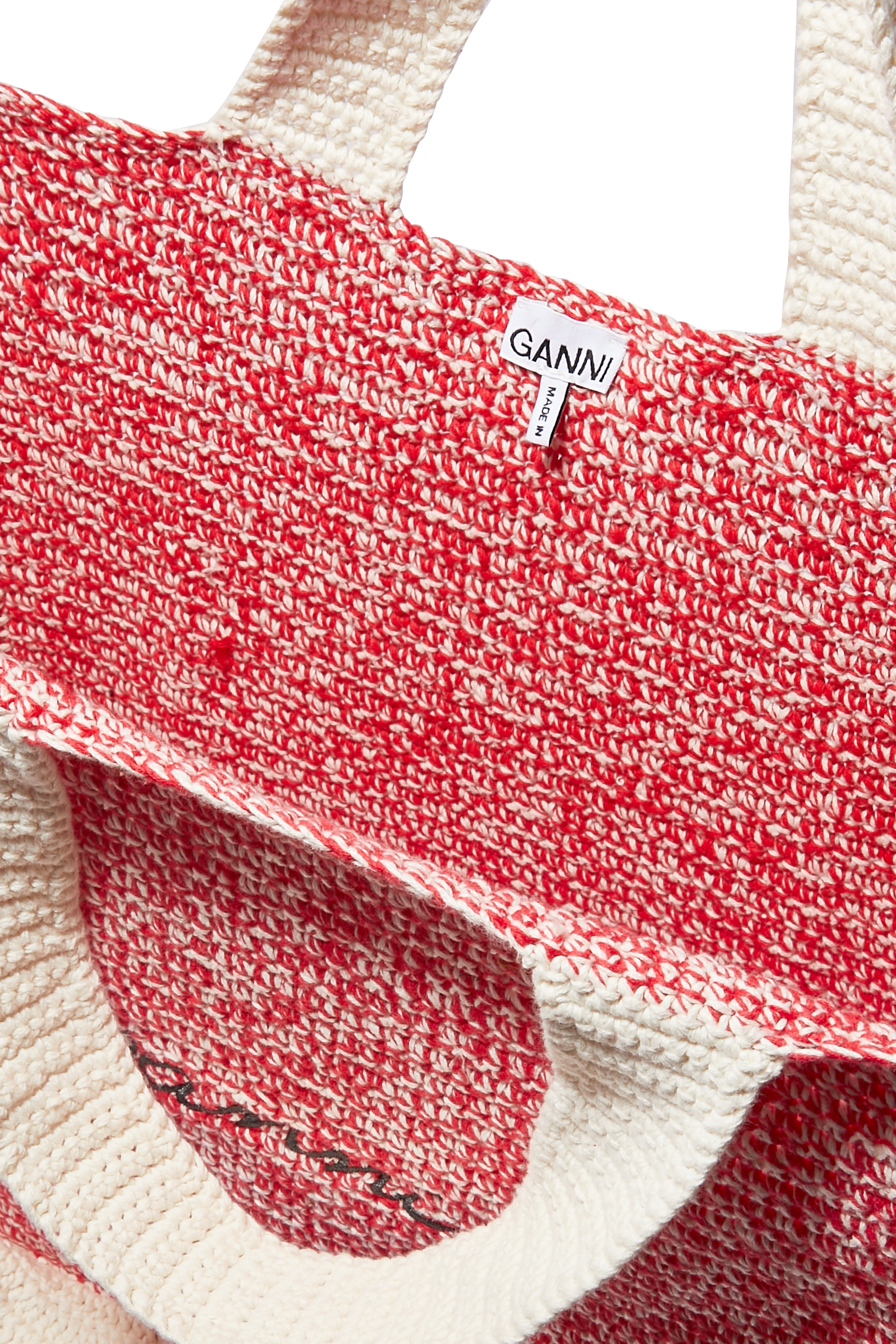 Cotton Crochet Frill Tote