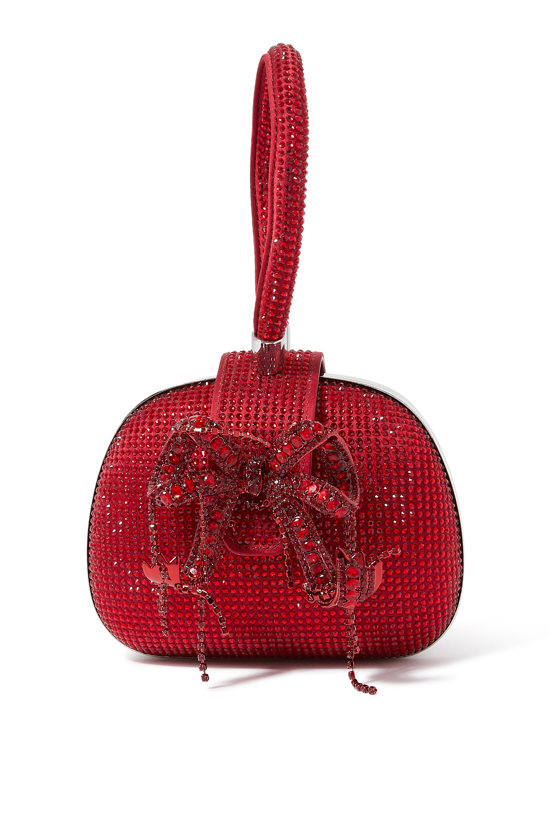 Rhinestone Top Handle Clutch Bag