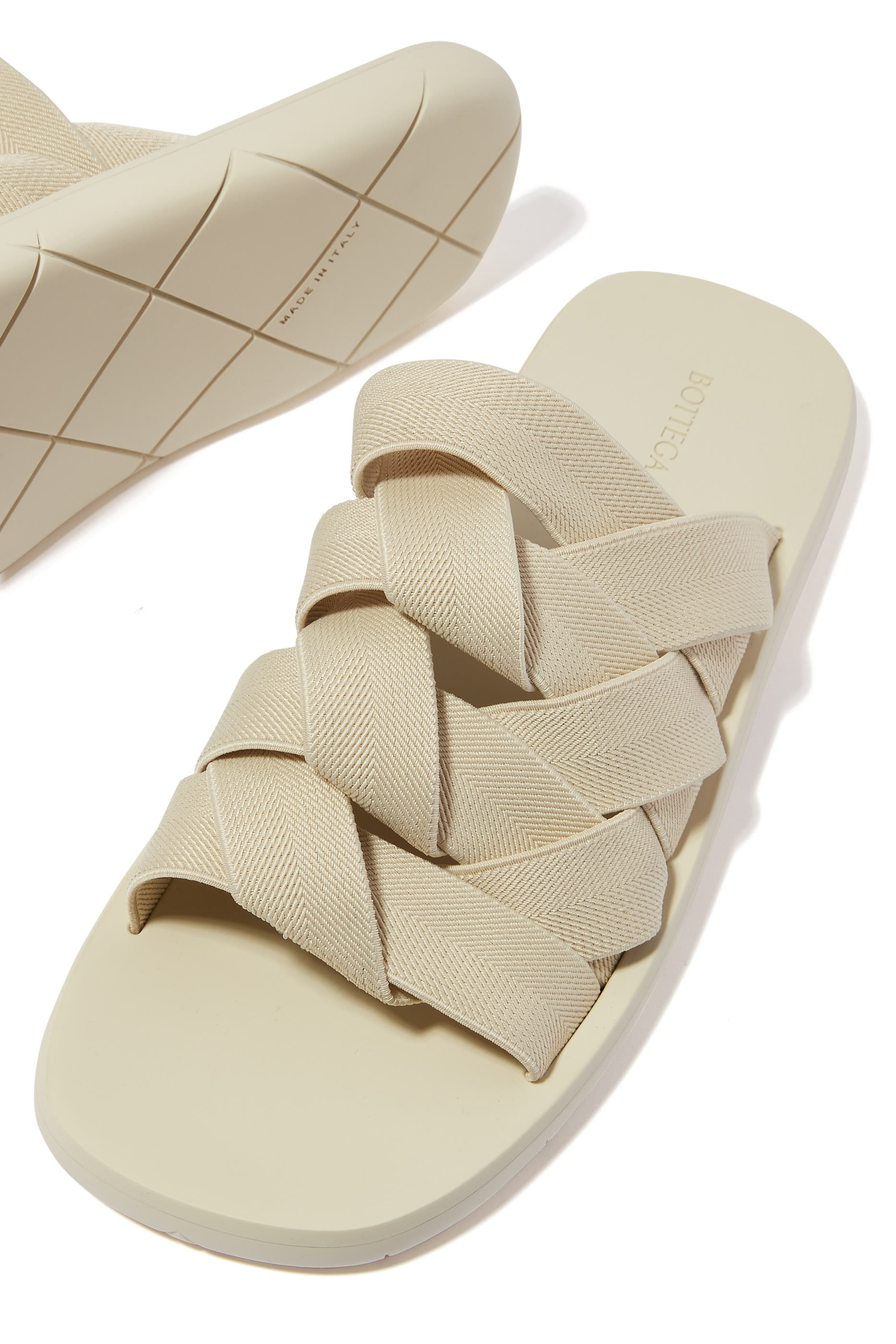 Intrecciato Fabric Sandals