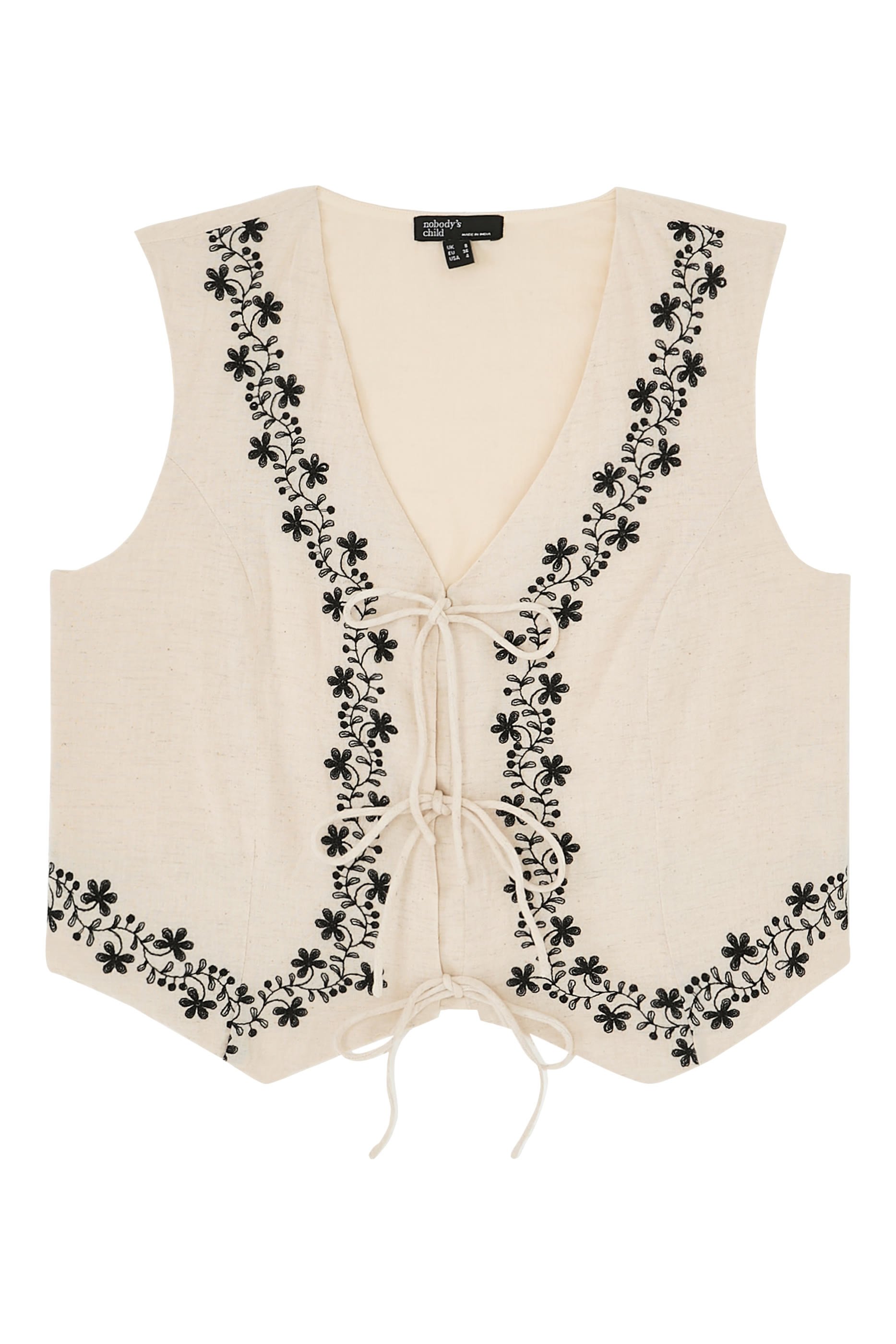 Floral Embroidered Waistcoat