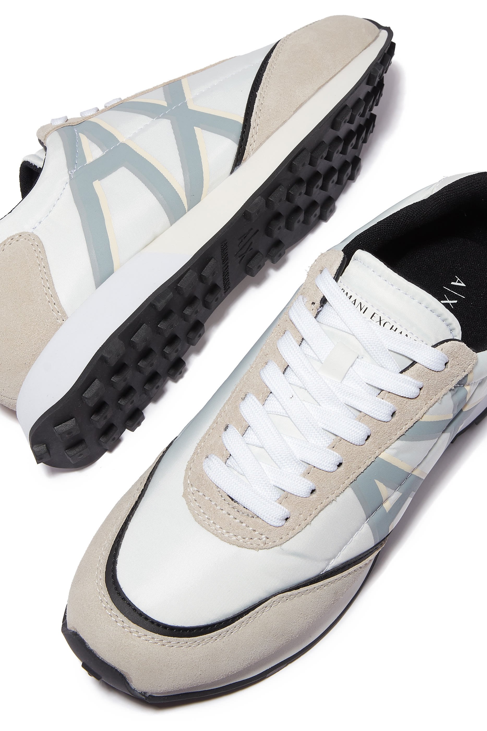 AX Logo Faux Leather Sneakers