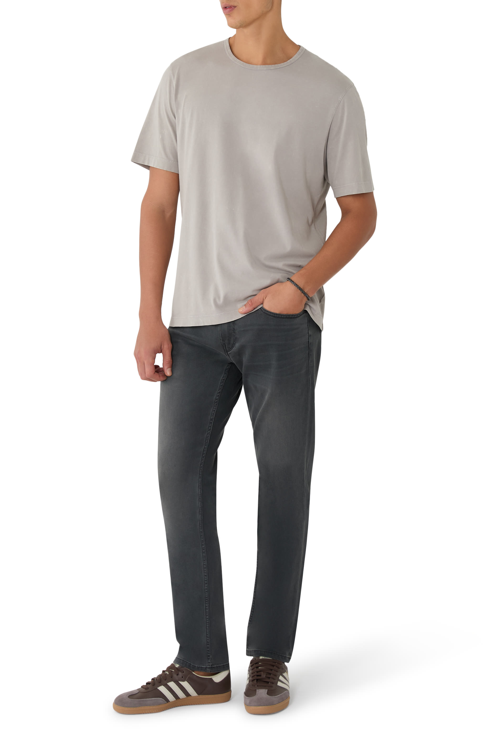 Ribbed Crewneck T-Shirt