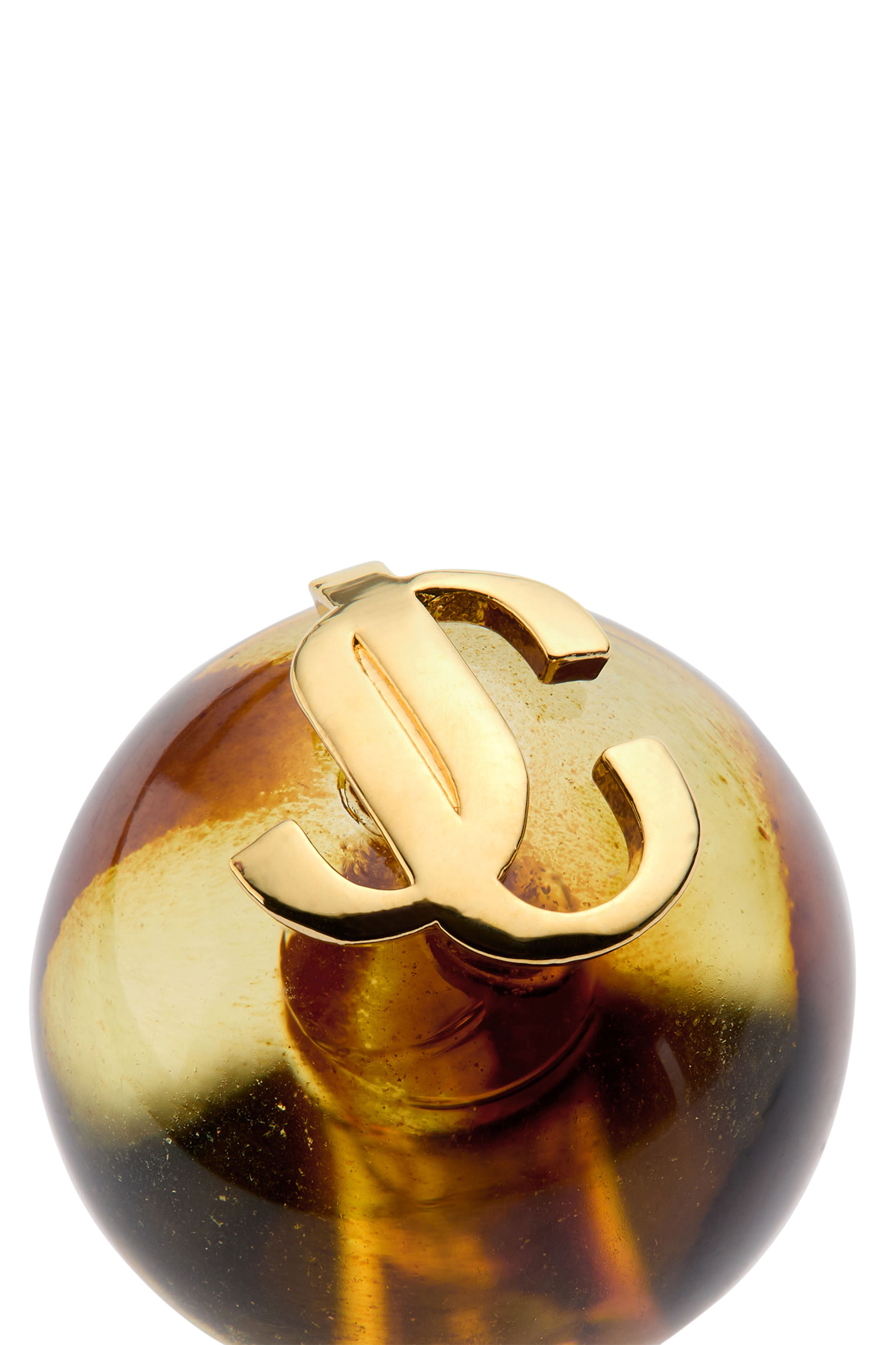 Logo Tortoiseshell Beads Earrings, Acetate & Brass