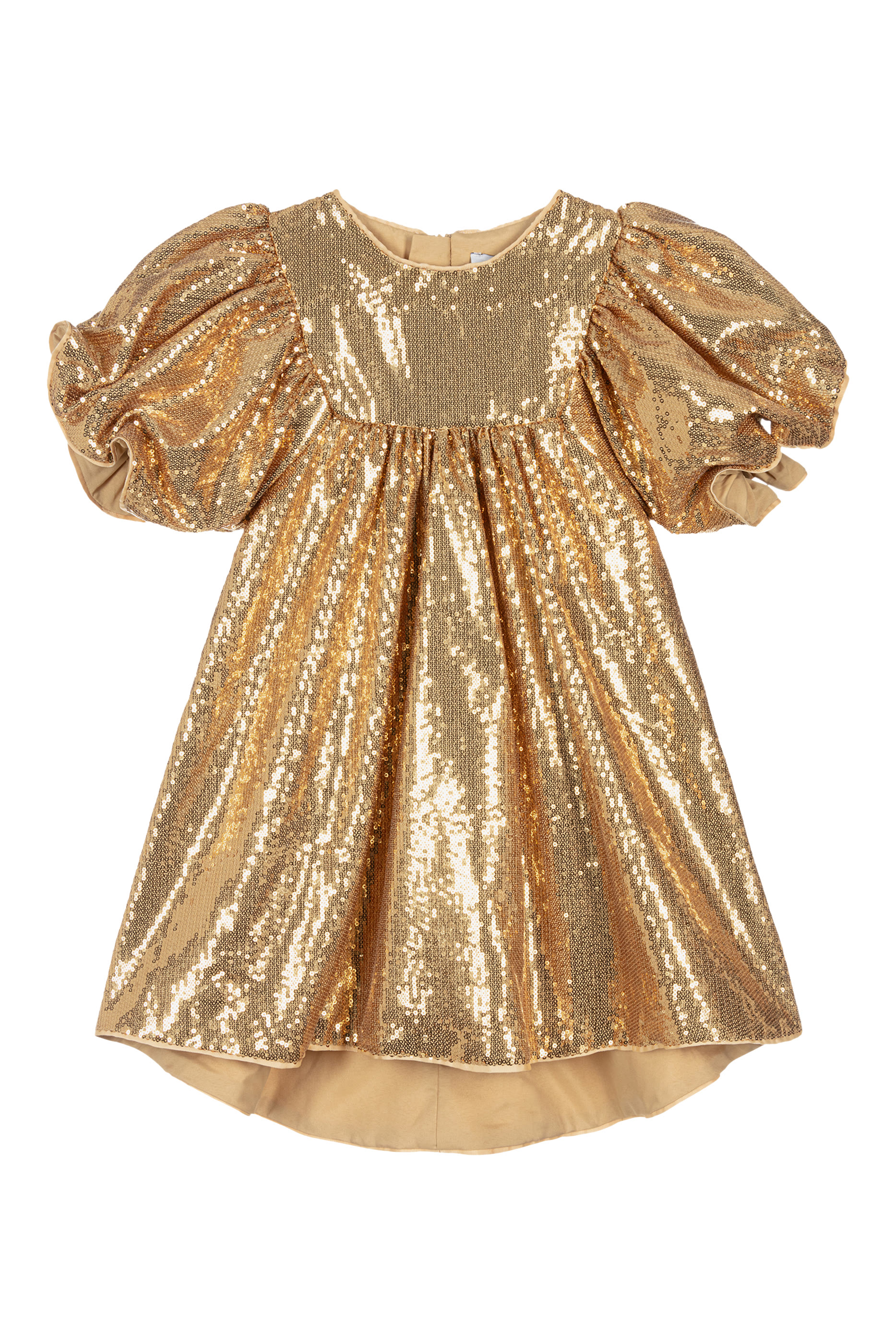 Kids Puff Sleeve Sequin Dress