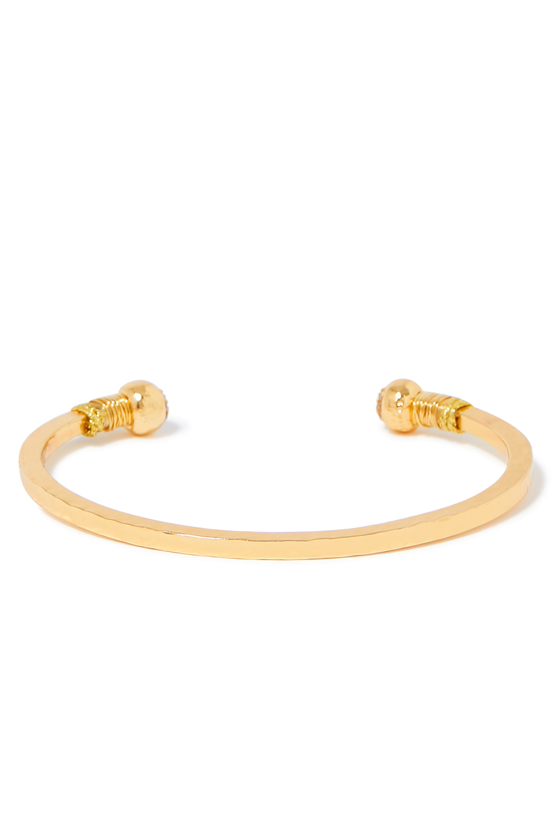 Sari Bracelet, Gold-Plated Metal and Crystals