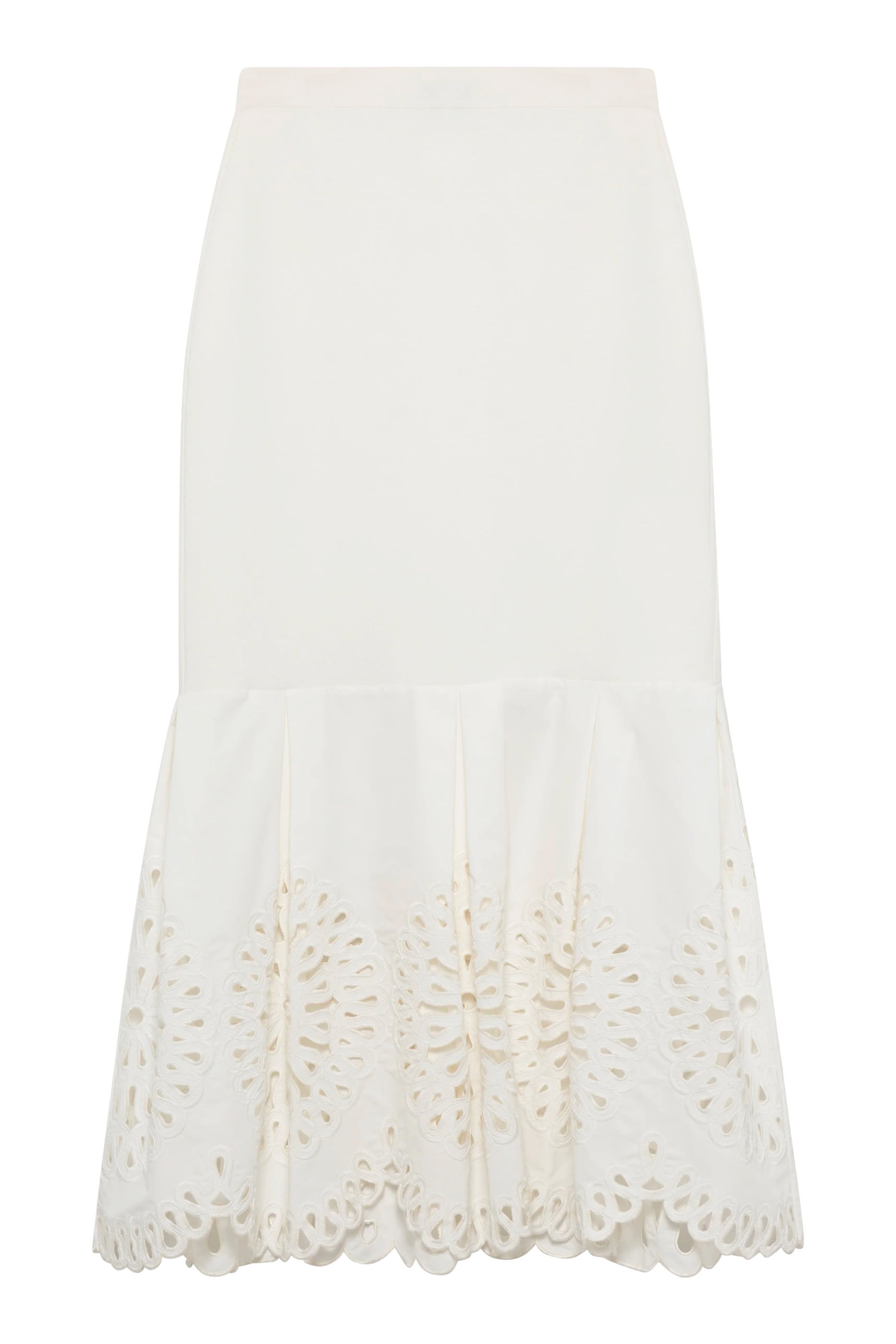 Eveletta Embroidered Knit Midi Skirt