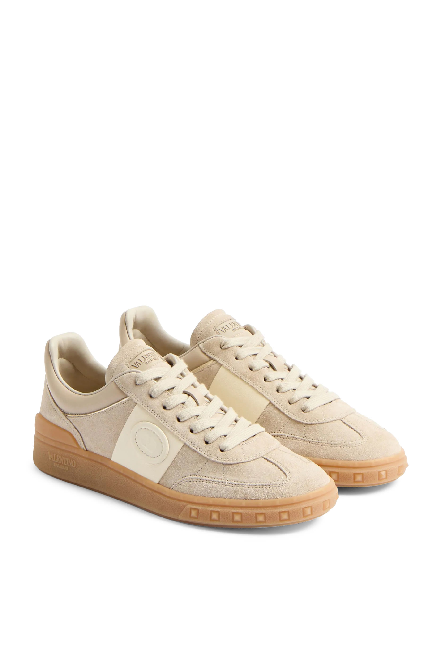 Upvillage Leather-Trimmed Suede Sneakers
