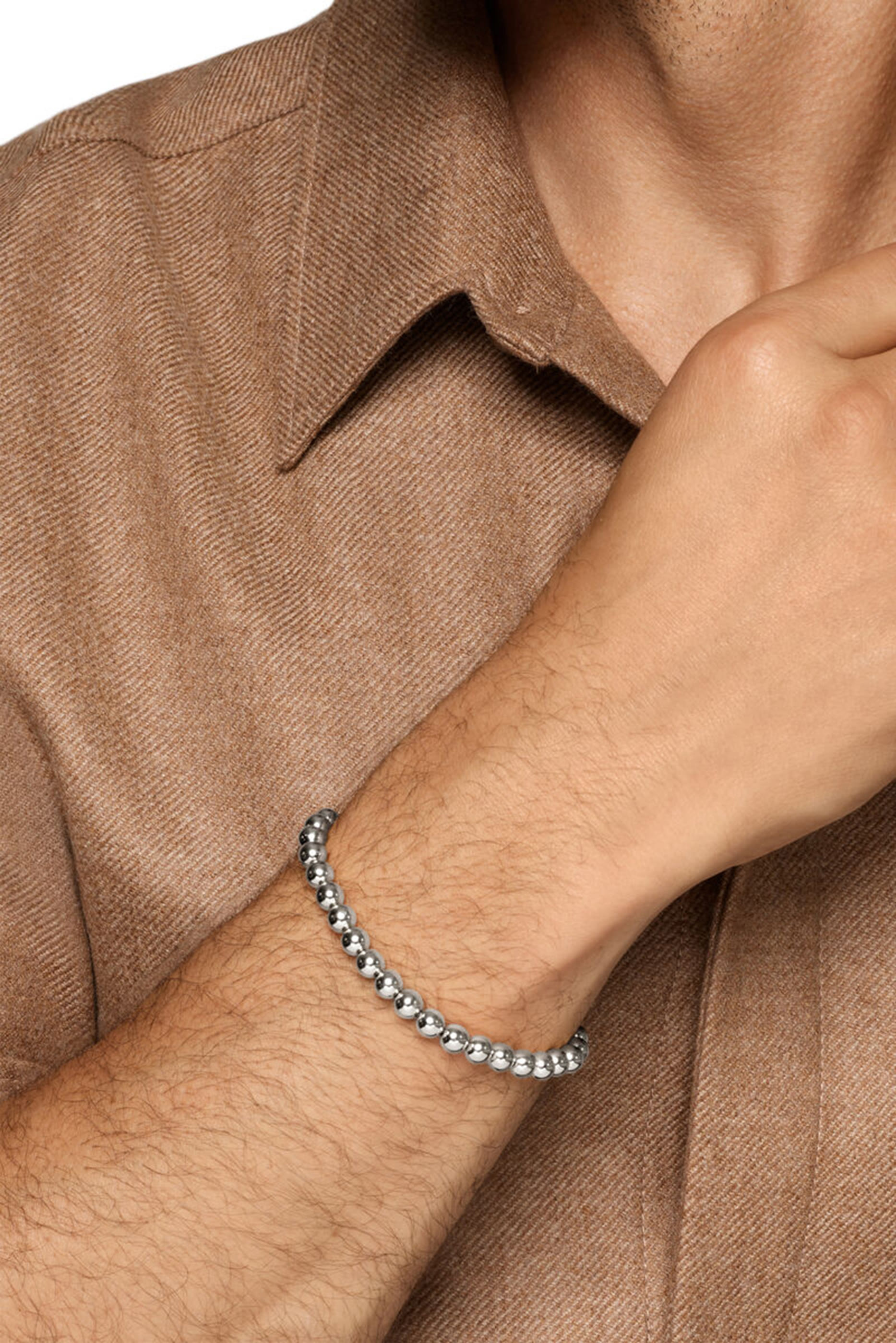 Spiritual Beads Metal Bead Bracelet, Sterling Silver