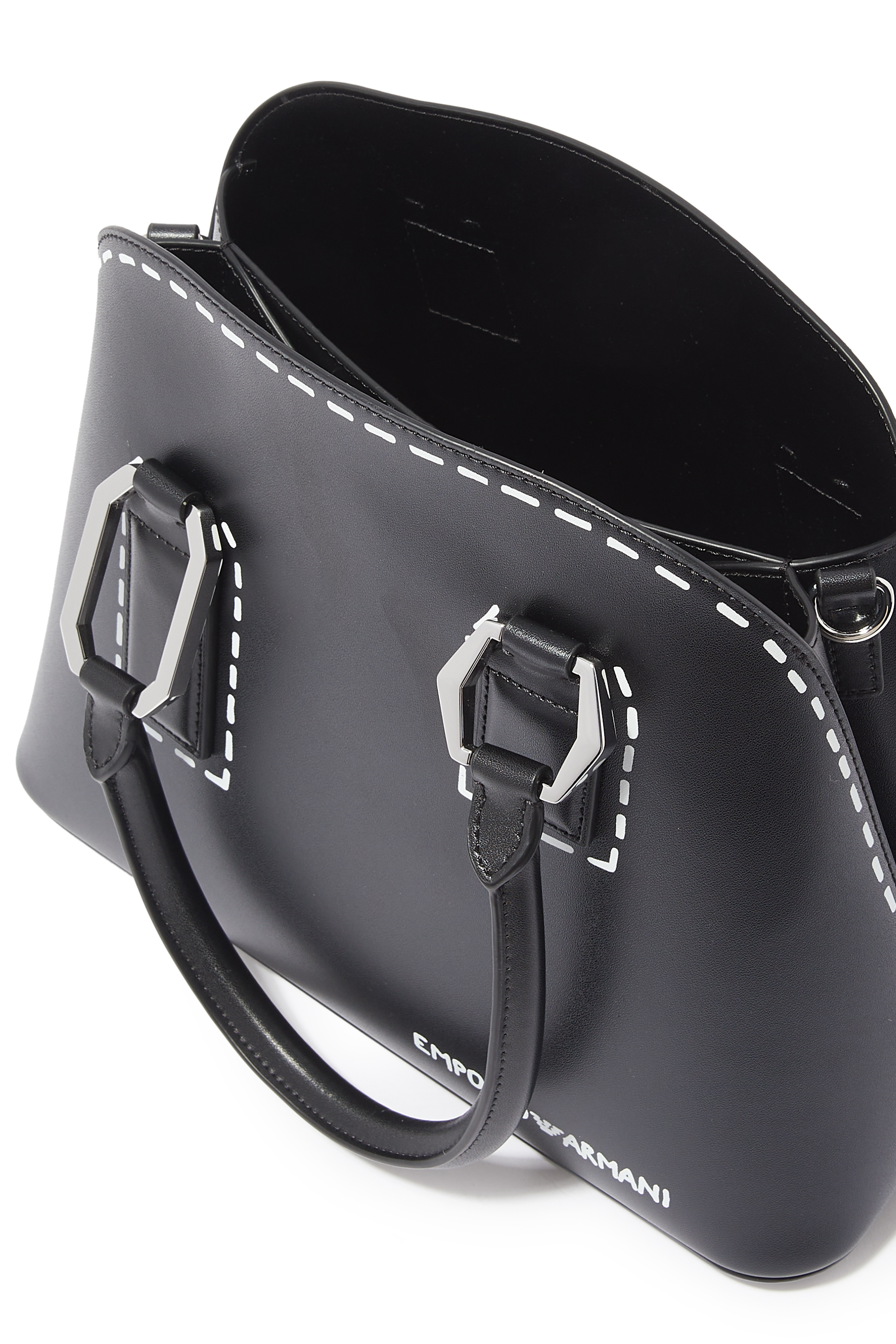 Trompe-L'Oeil Print Trapezoid Handbag