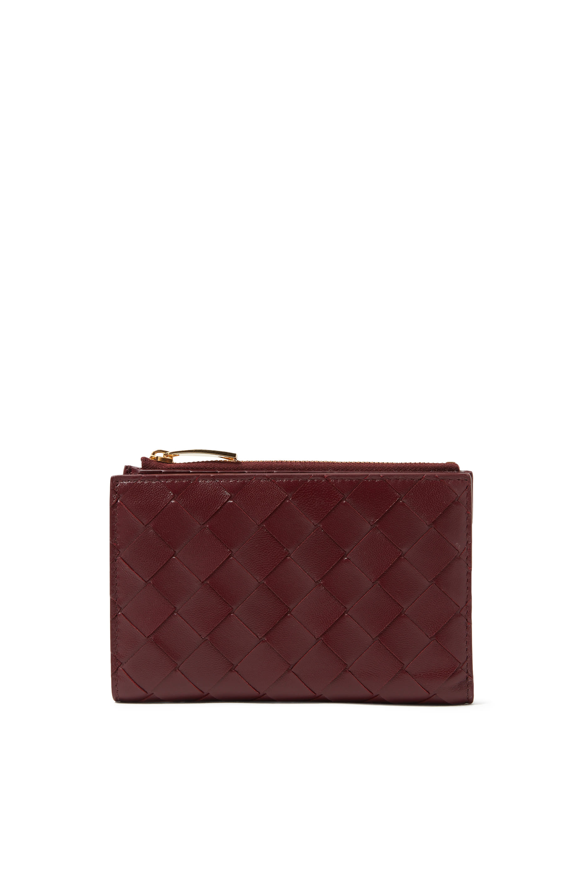 Intrecciato Bi-Fold Medium Zip Wallet