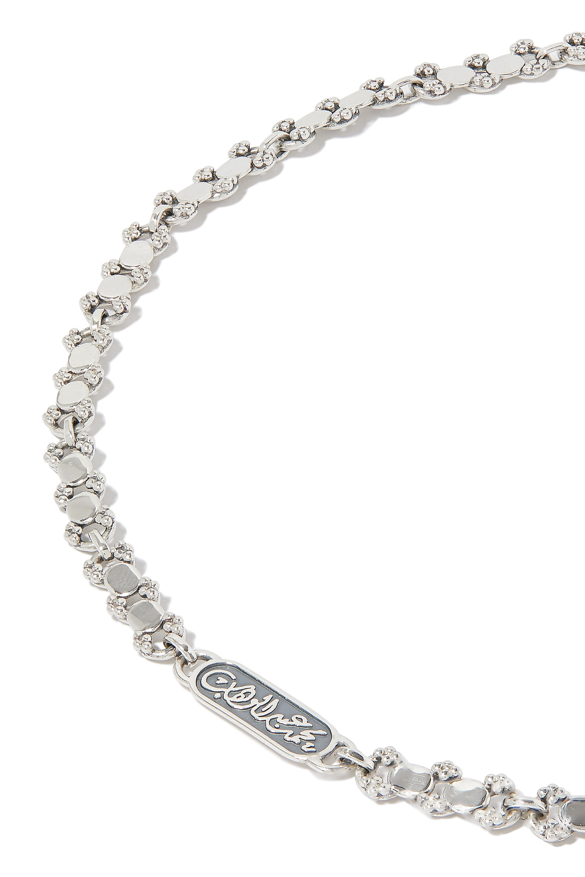 Eternity Necklace, 18k Yellow Gold with Sterling Silver & Tourmaline