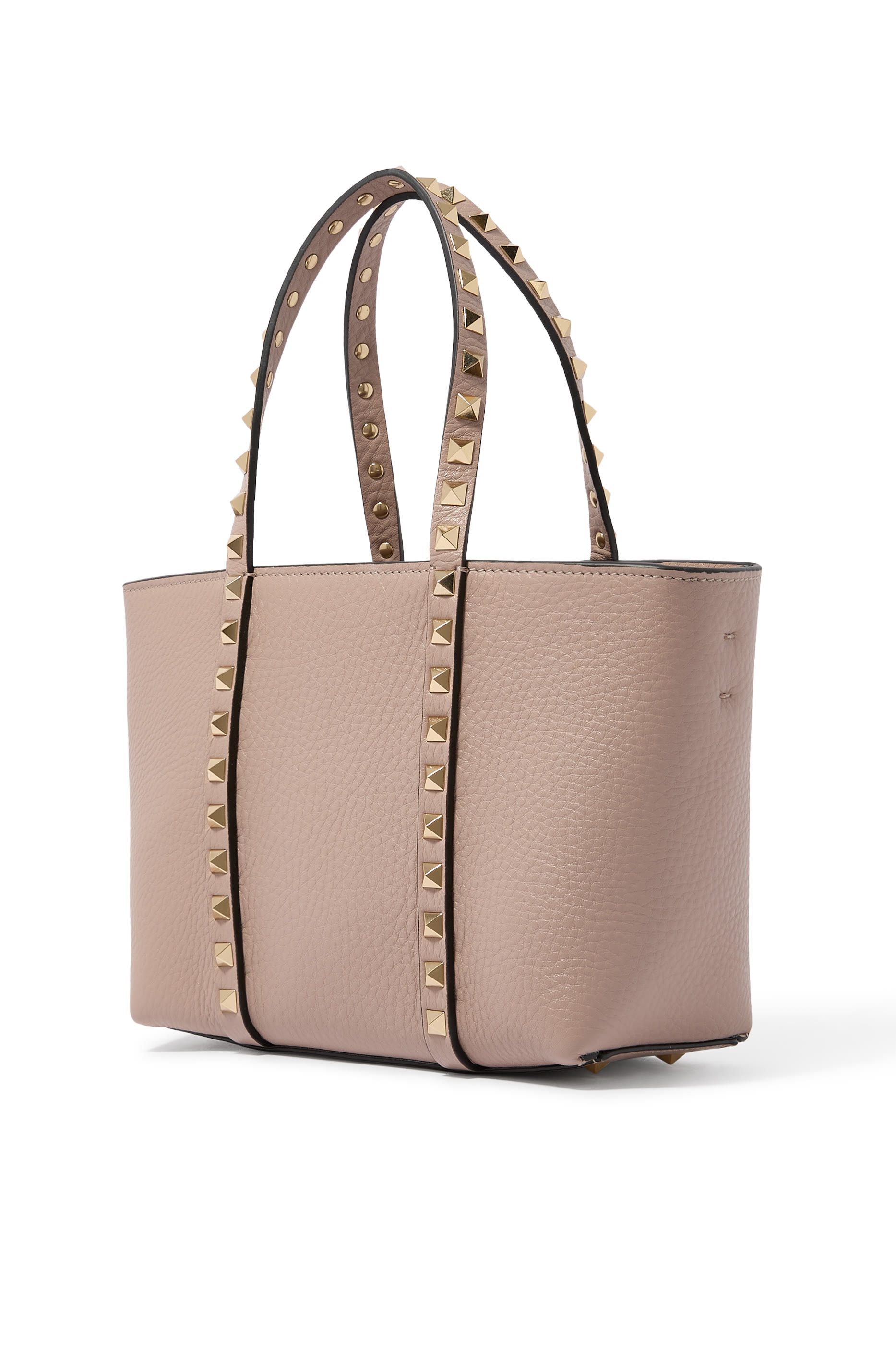 Rockstud Leather Tote Bag