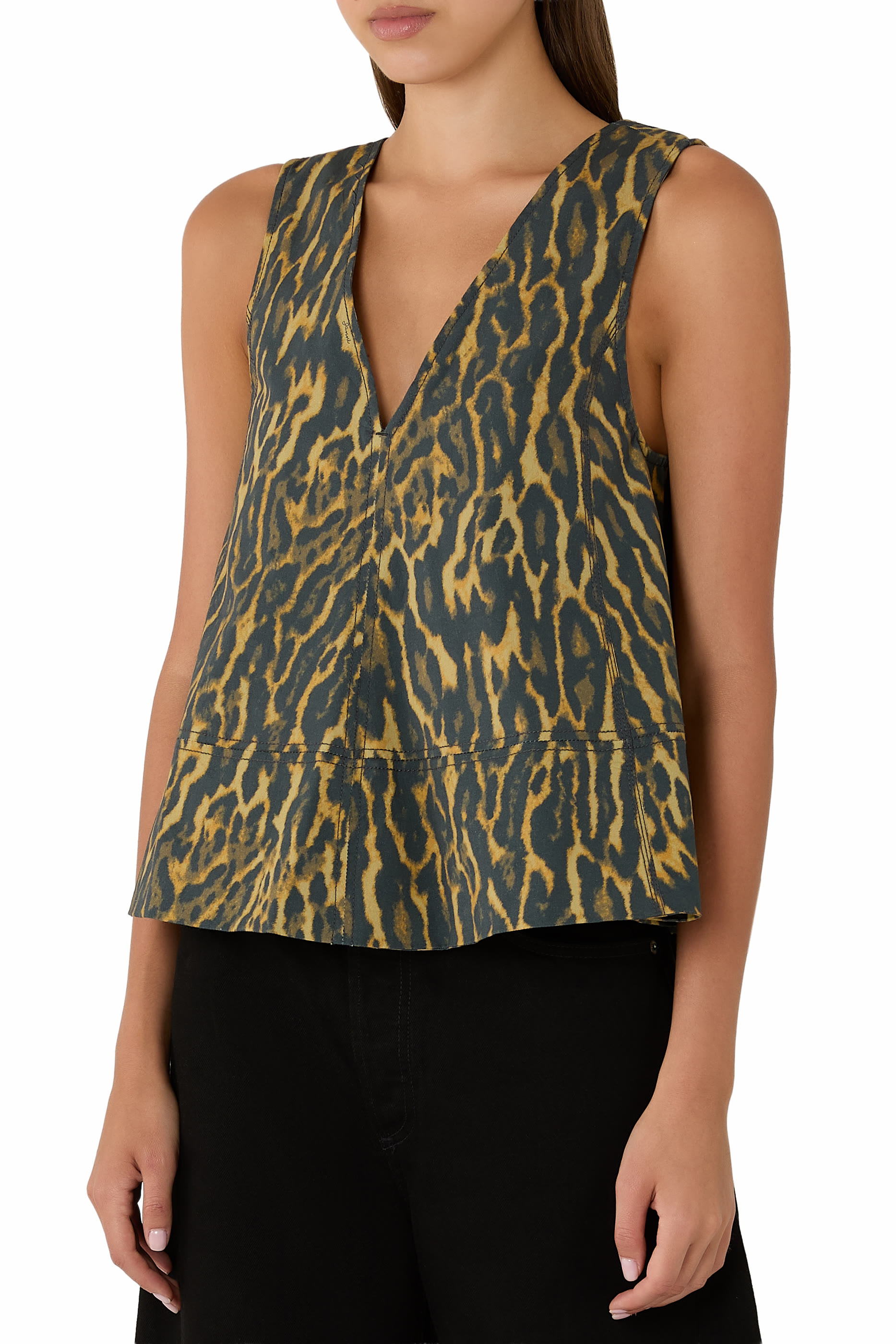 Leopard A-Line Top