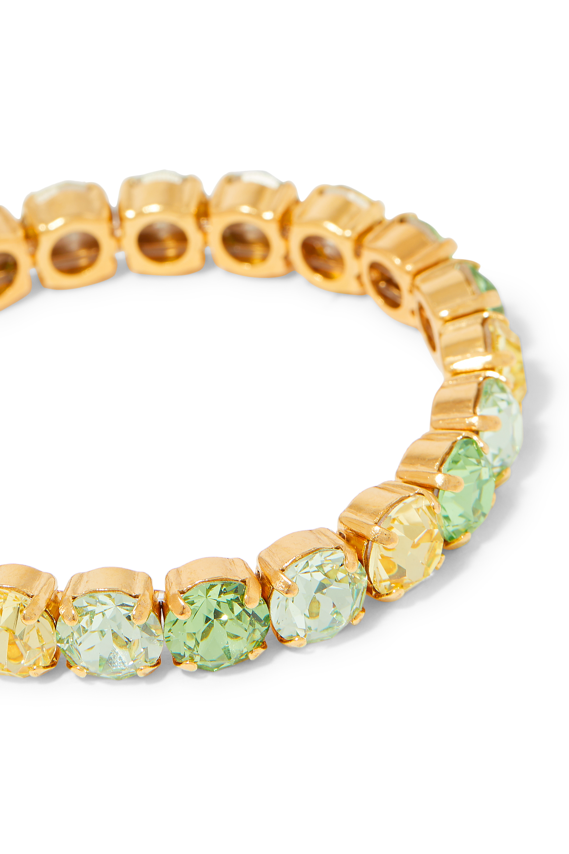 Gia Stretch Bracelet, 18k Gold Plated Brass & Swarovski Crystals