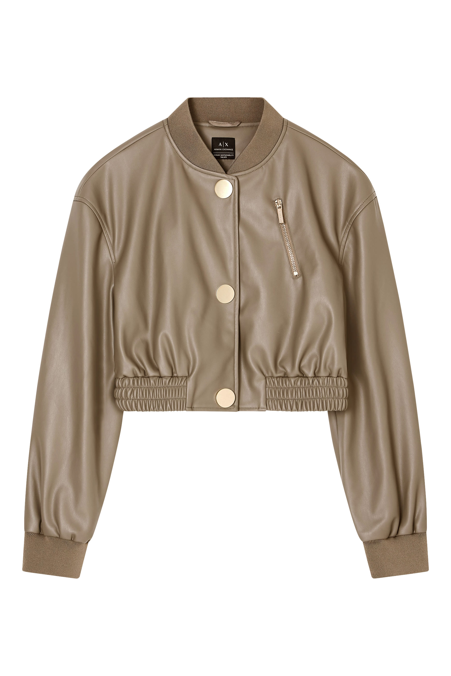 Short Faux Leather Jacket 