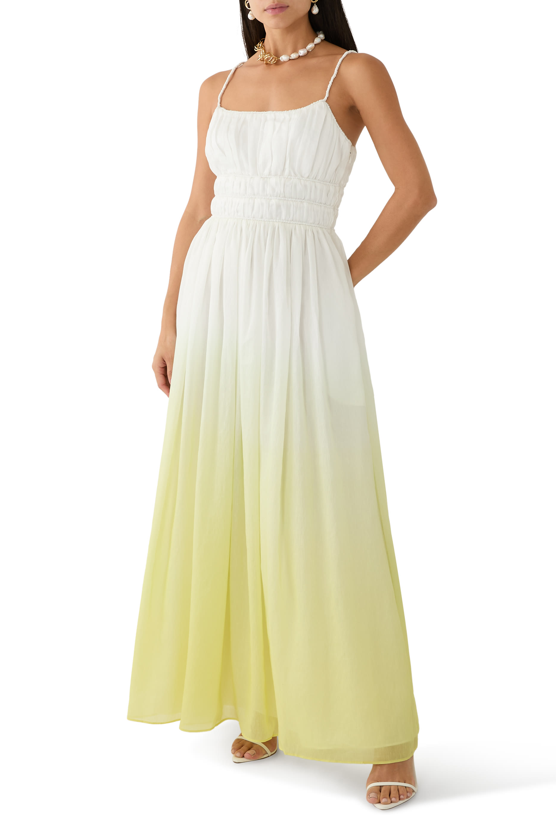 Acapella Ruched Midi Dress