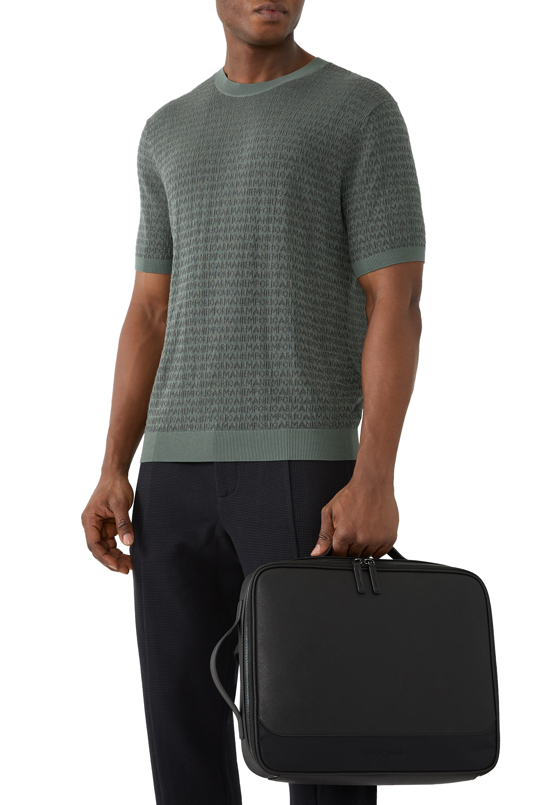 ASV Regenerated Saffiano and Recycled Nylon Business Bag