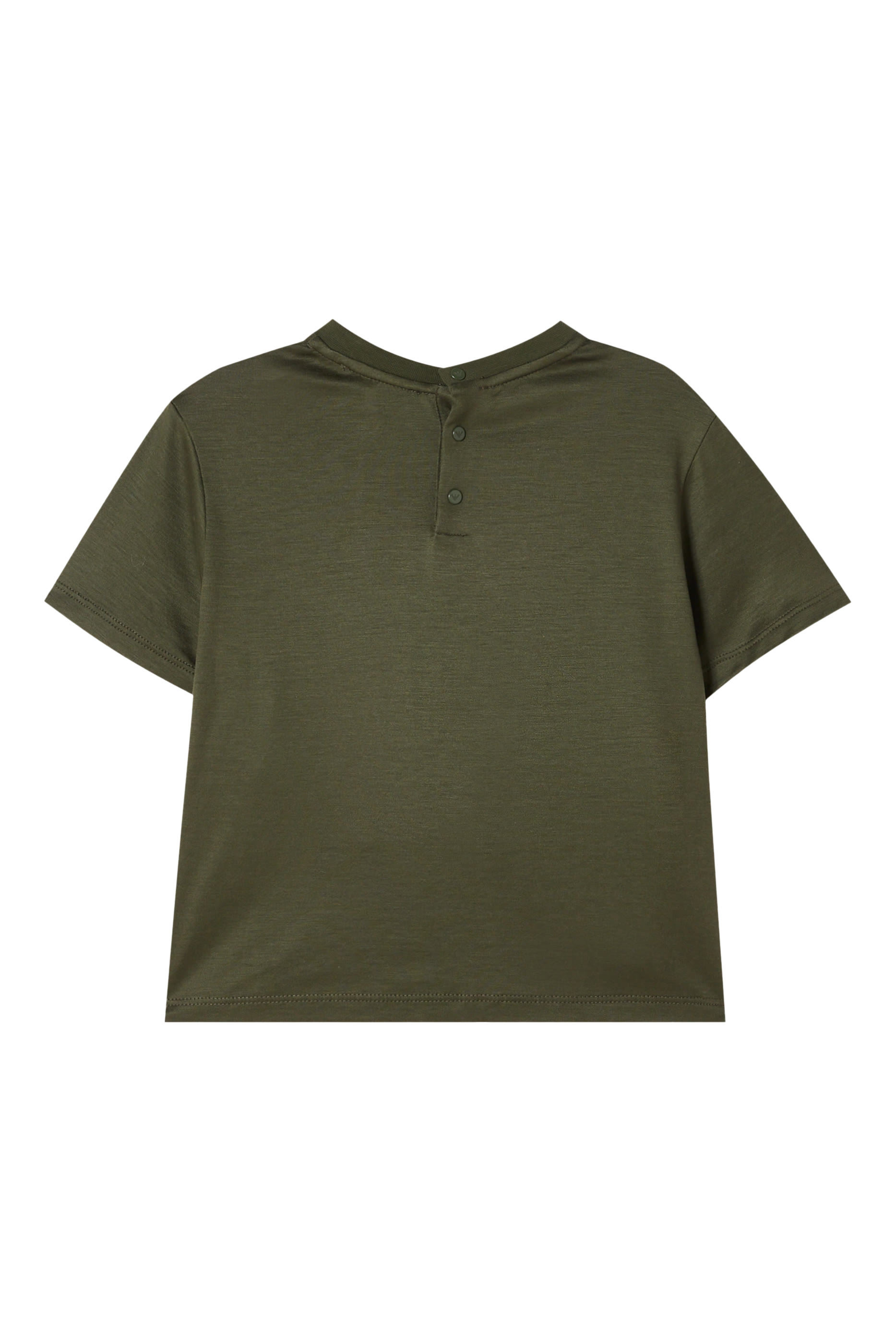 Kids Eagle Logo Patch & Pocket Detail T-Shirt 