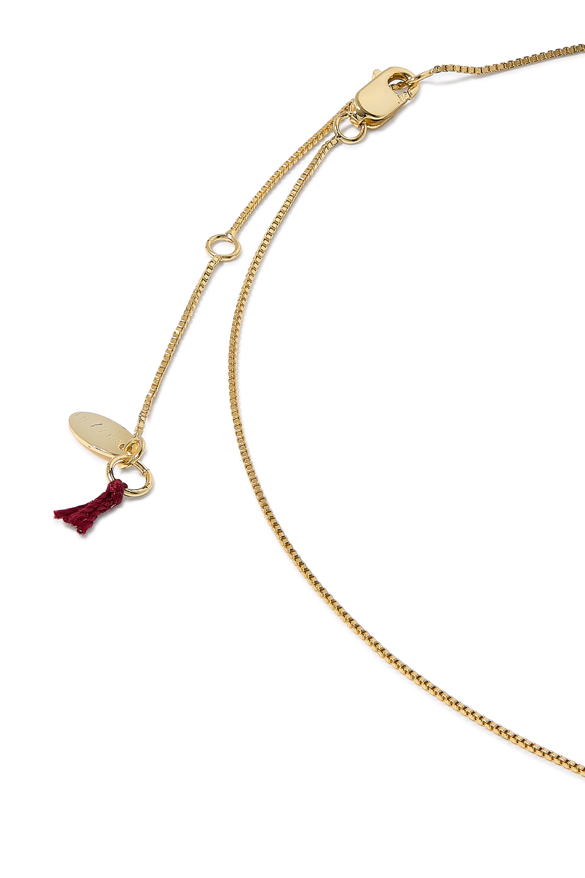 Bezel Solitaire Necklace, 14K Vermeil