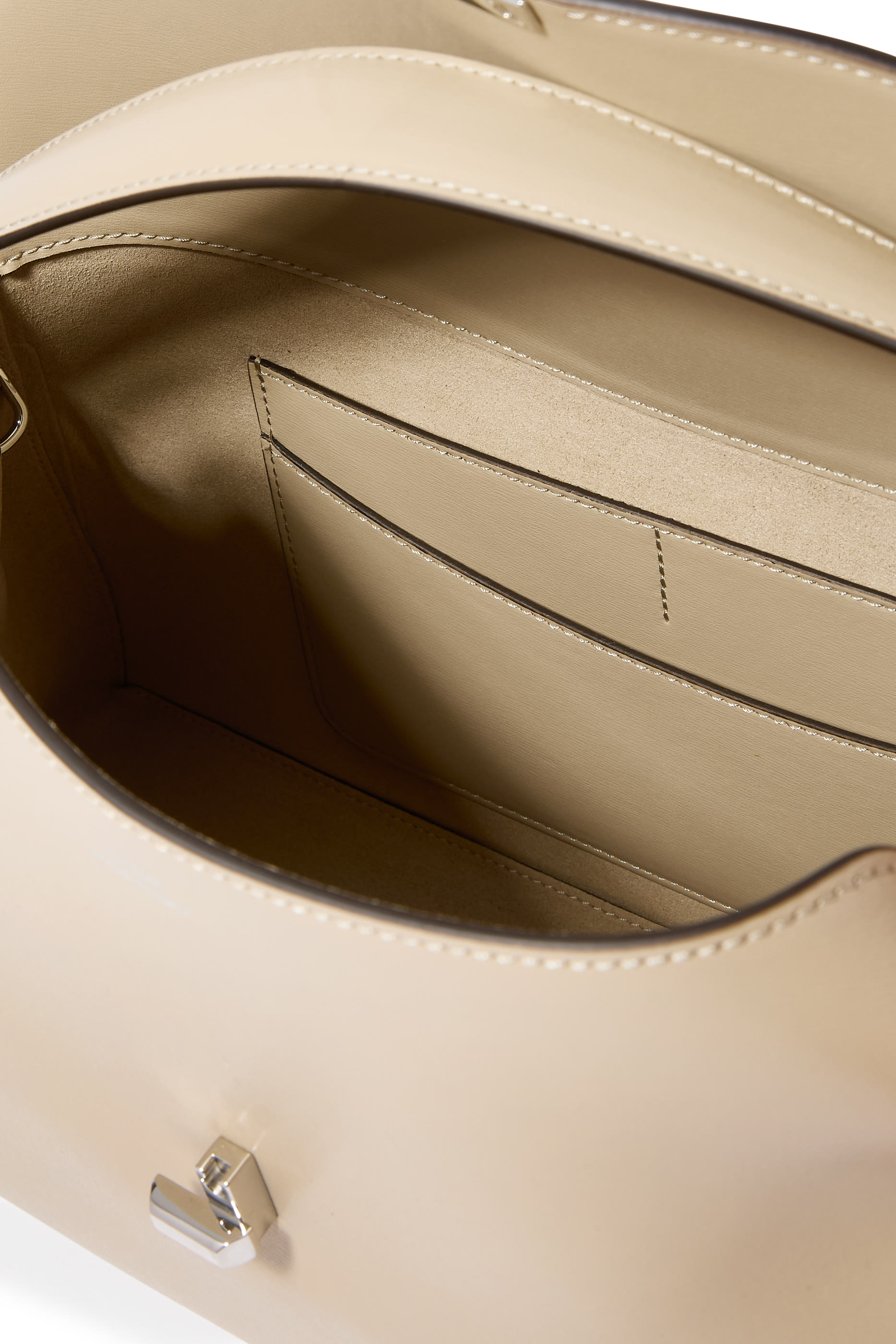  T-Lock Leather Top Handle Bag