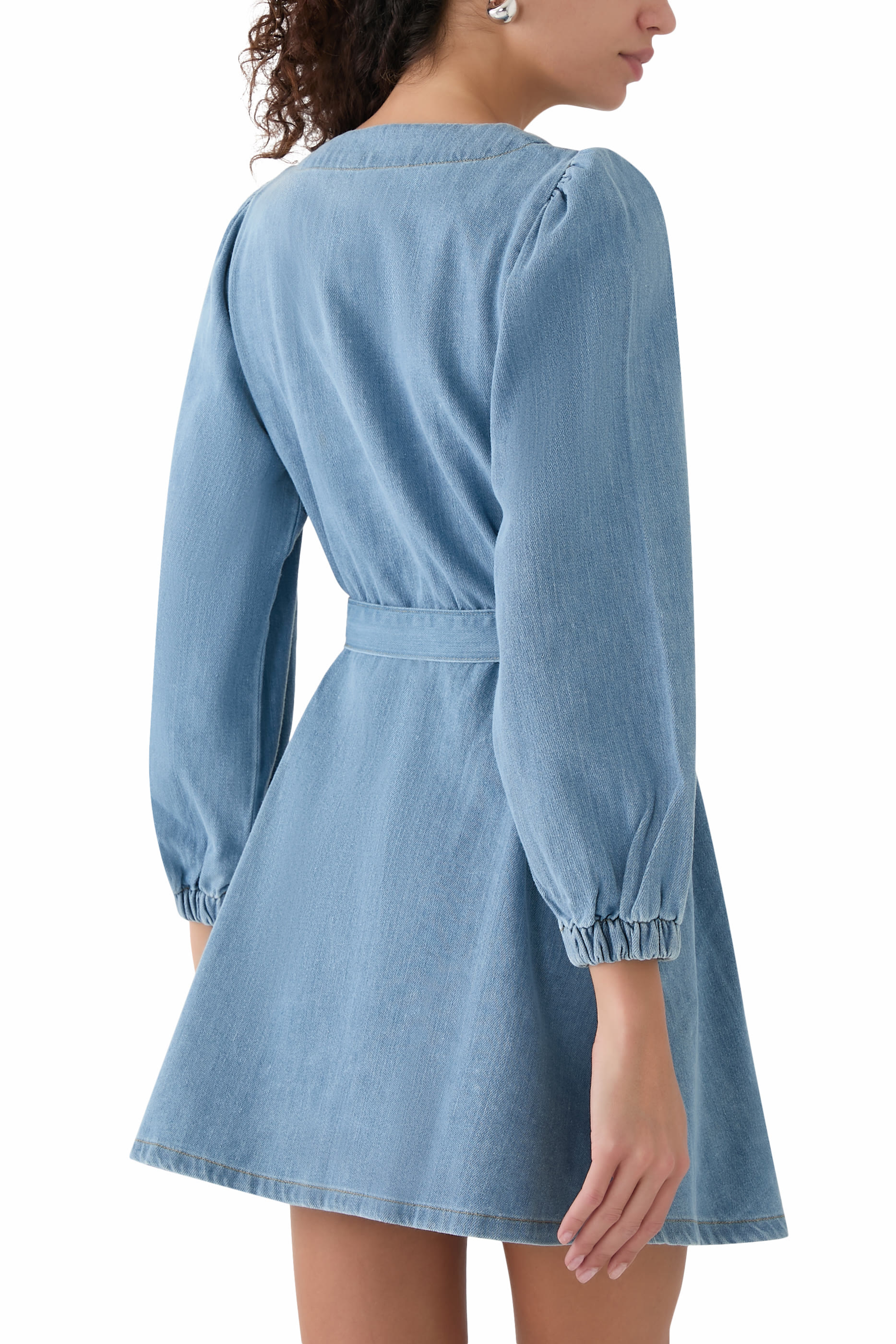 Denim Tie Waist Nolan Mini Dress